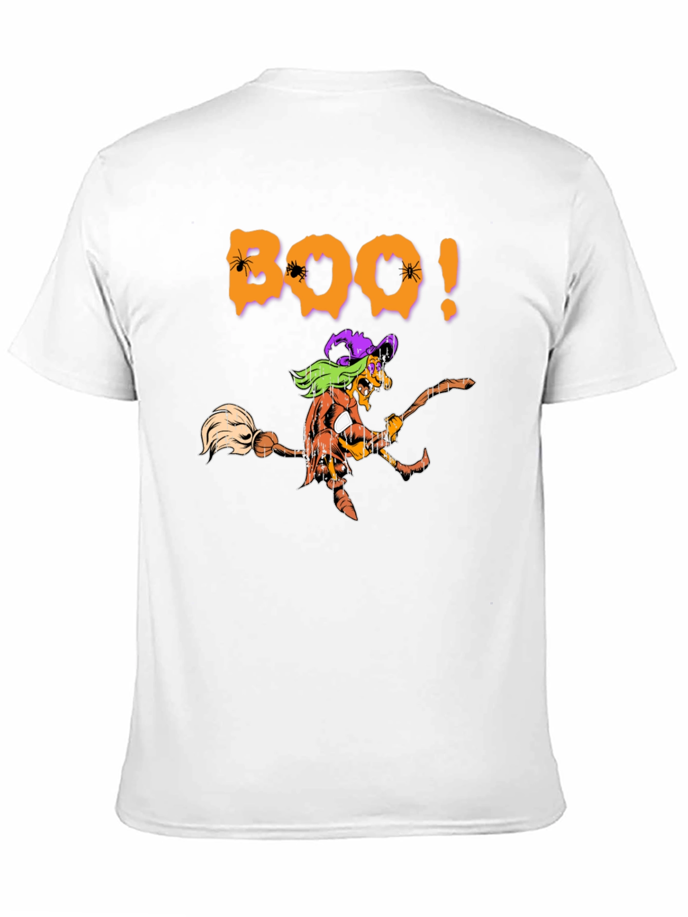 Camiseta Negra Boo! Bruja Halloween