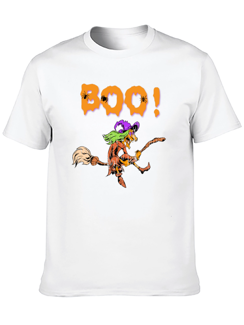 Camiseta Negra Boo! Bruja Halloween