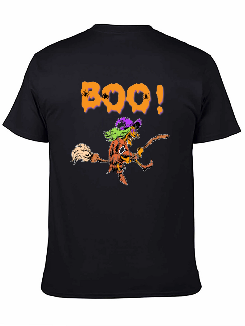 Camiseta Negra Boo! Bruja Halloween