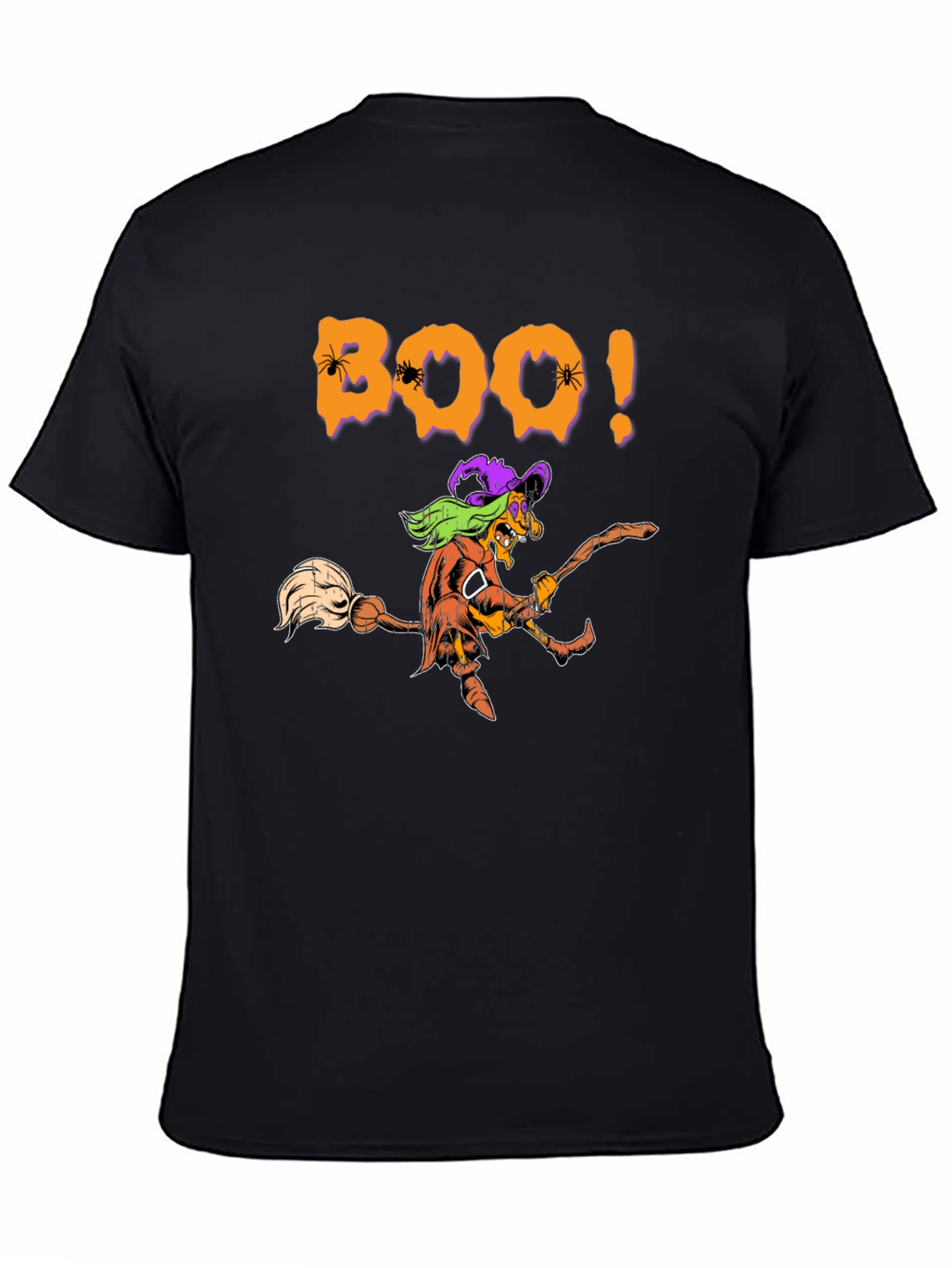 Camiseta Negra Boo! Bruja Halloween
