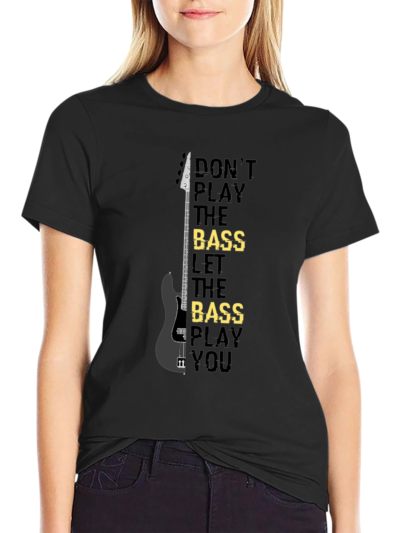 Camiseta Negra Bajista: Dont Play the Bass