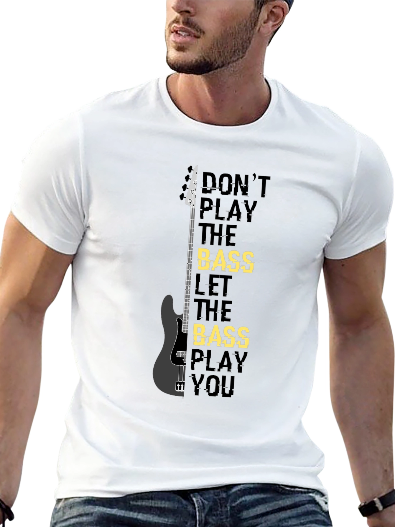 Camiseta Negra Bajista: Dont Play the Bass
