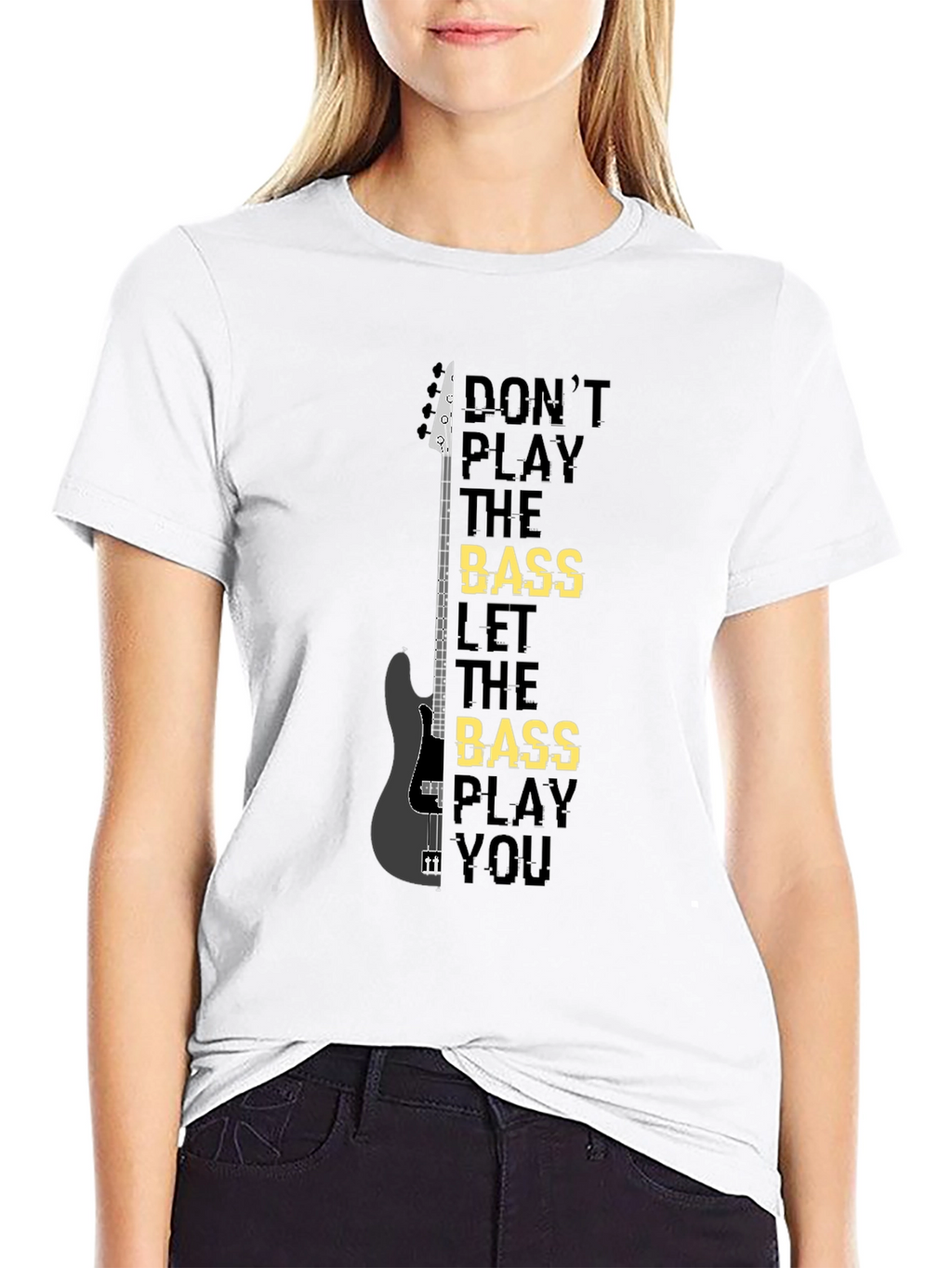 Camiseta Negra Bajista: Dont Play the Bass