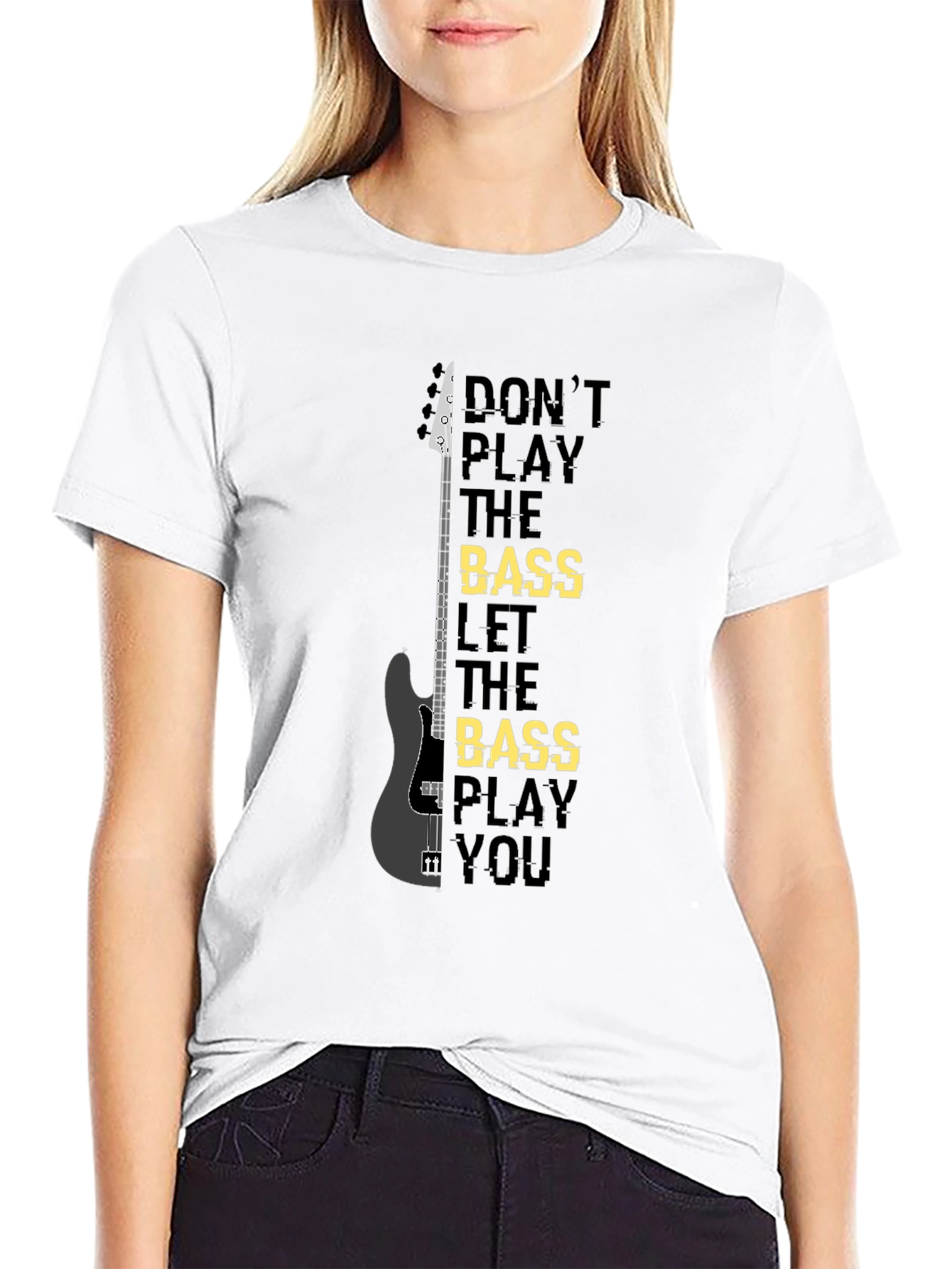 Camiseta Negra Bajista: Dont Play the Bass