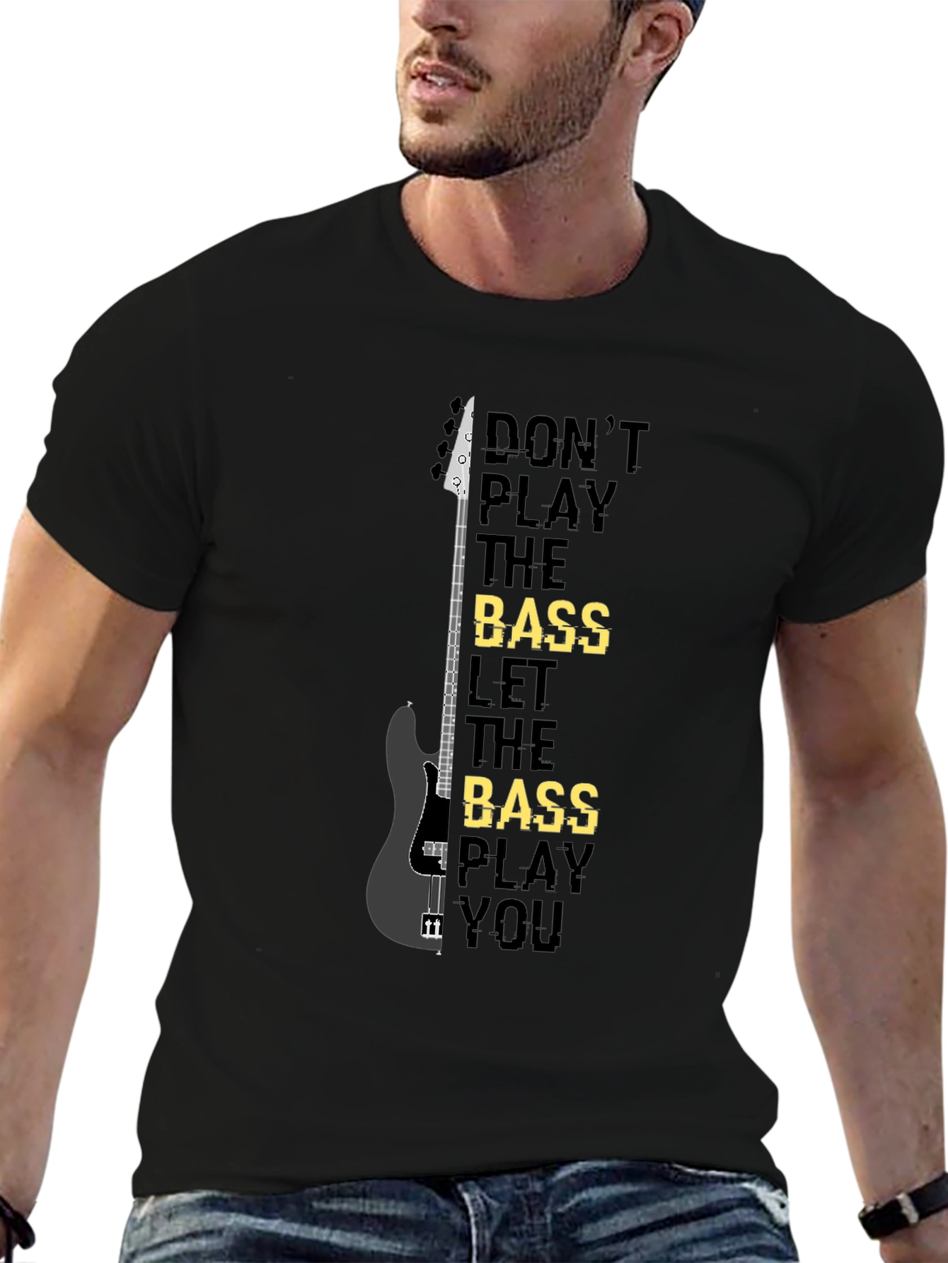 Camiseta Negra Bajista: Dont Play the Bass