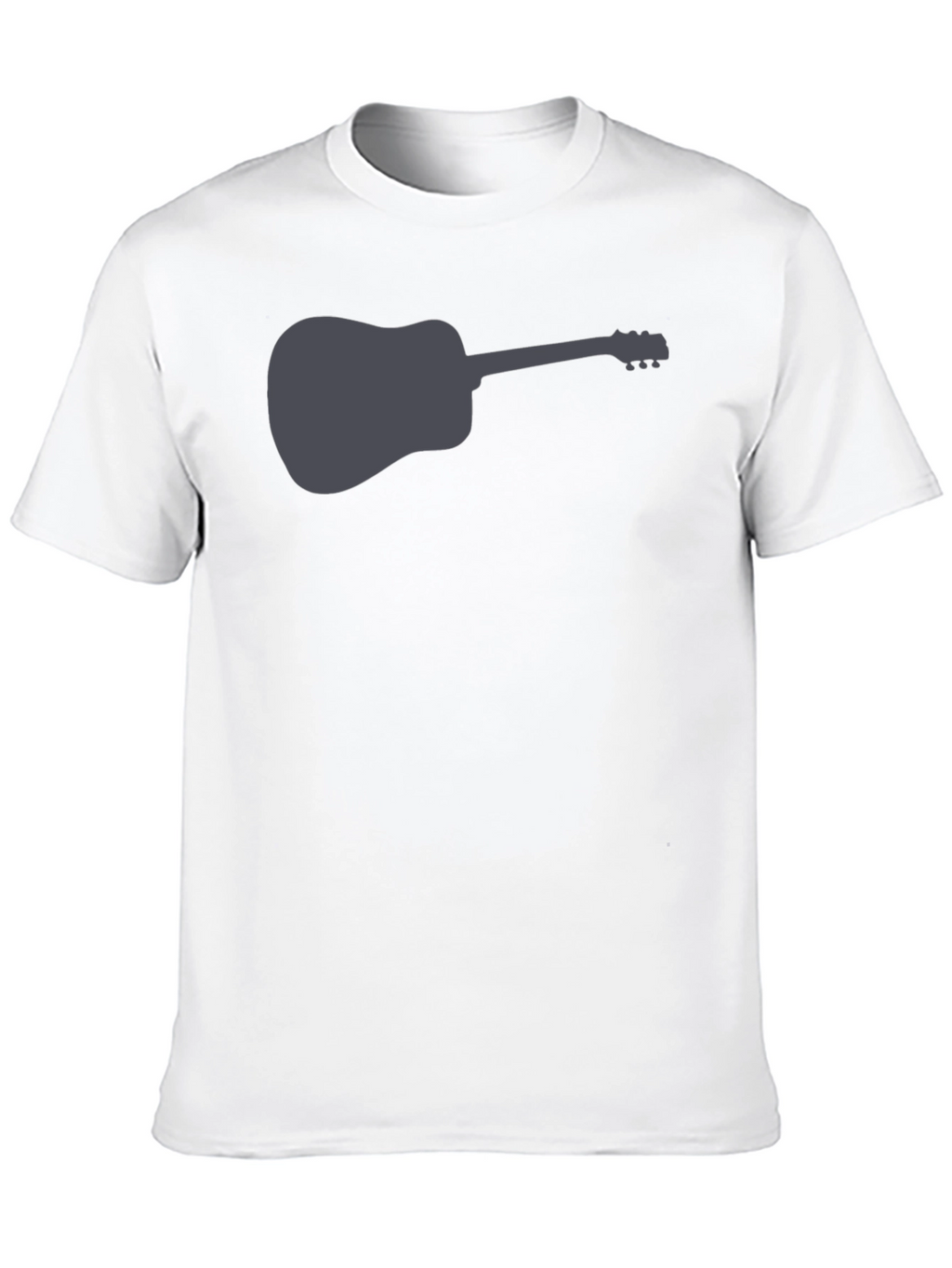 Camiseta Negra con Diseño de Guitarra Acústica