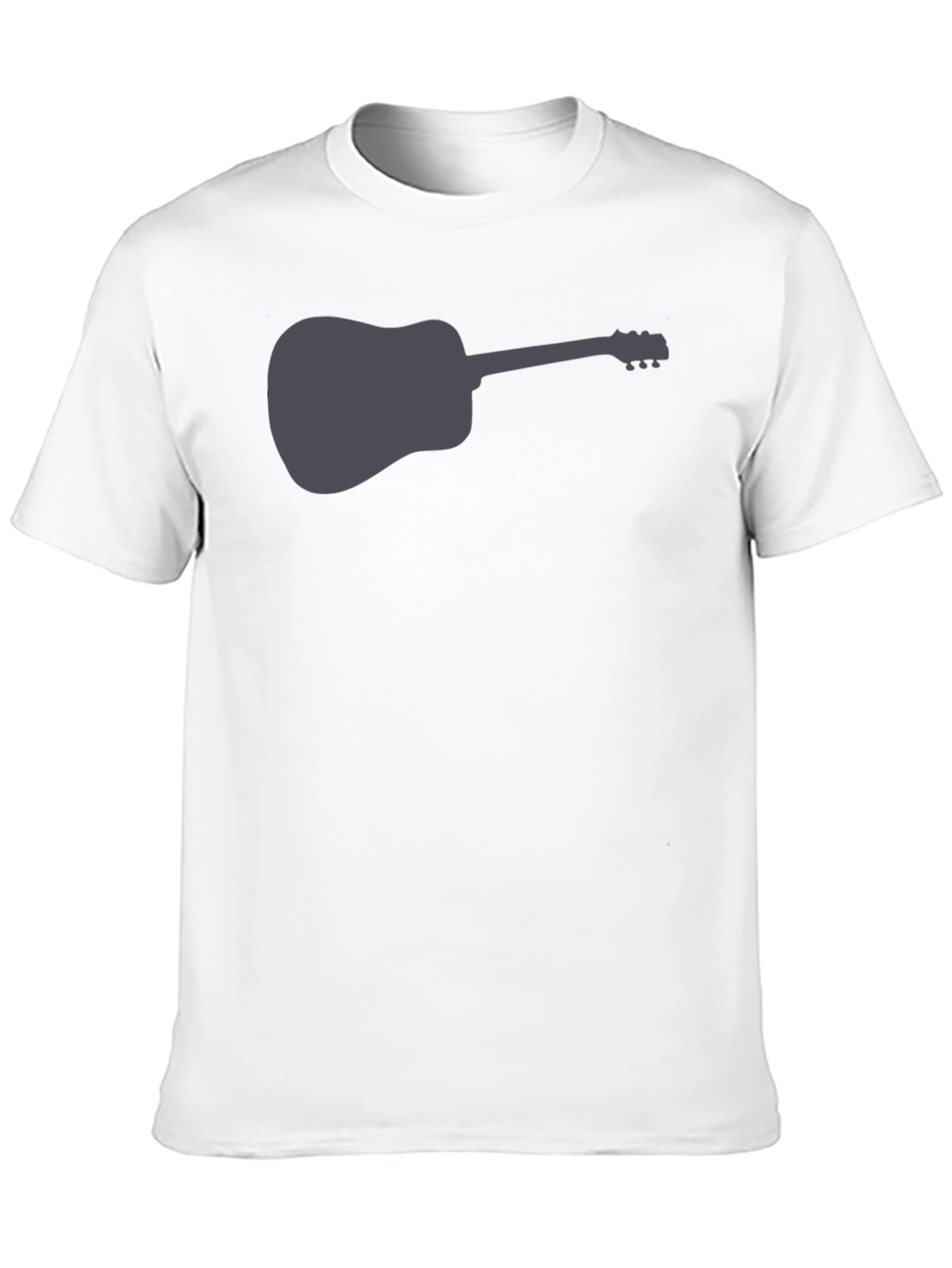 Camiseta Negra con Diseño de Guitarra Acústica