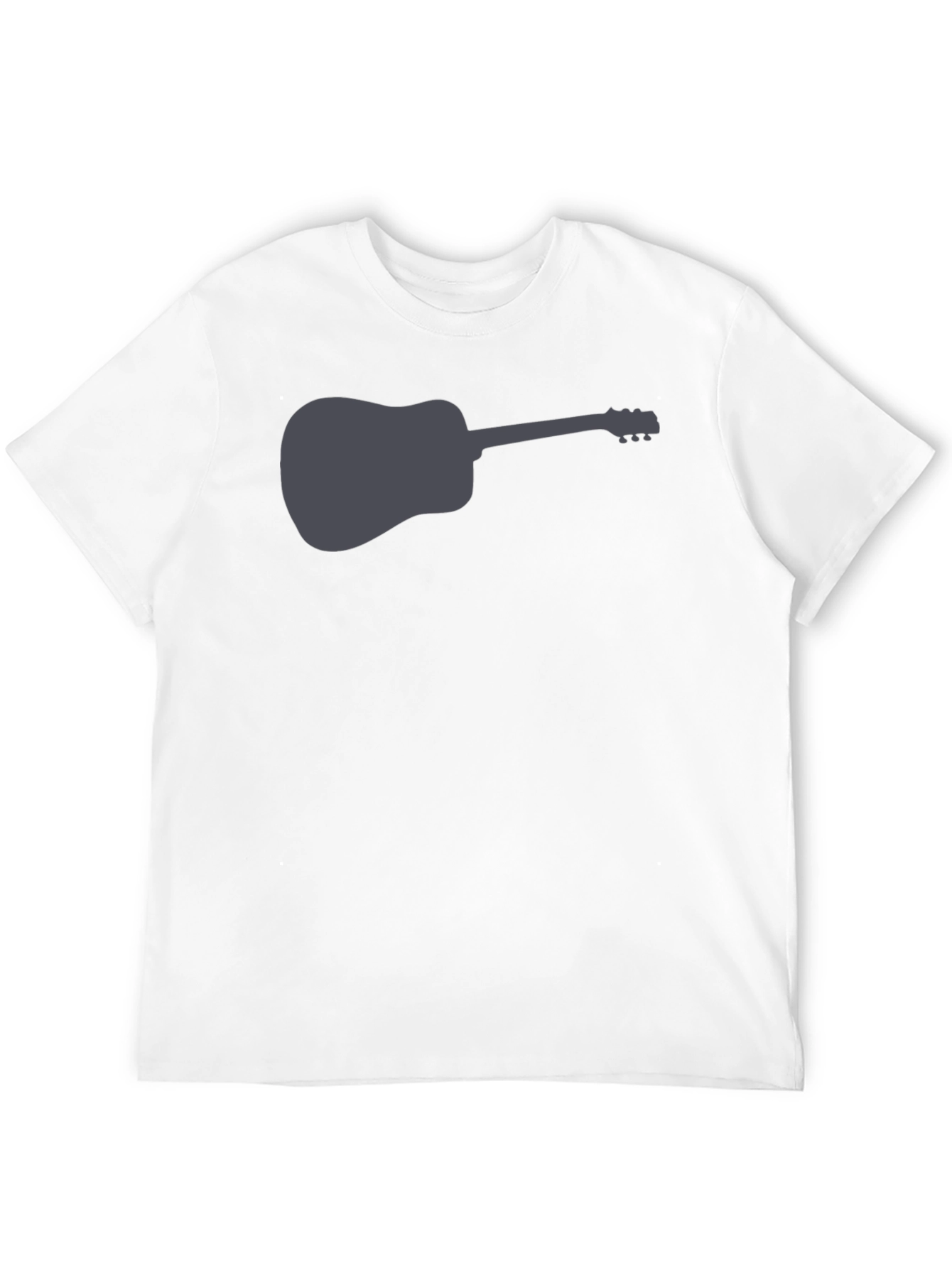 Camiseta Negra con Diseño de Guitarra Acústica