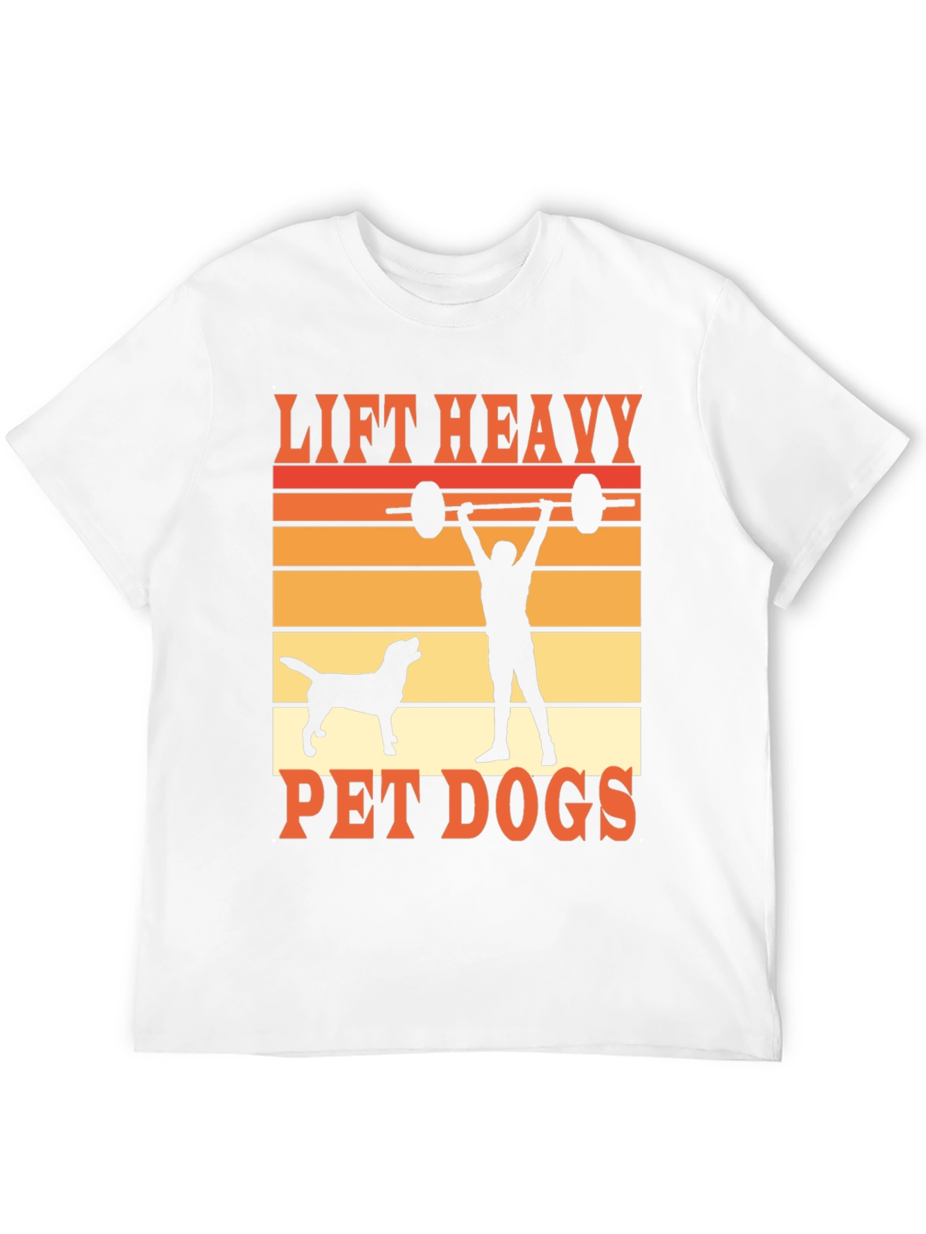 Camiseta Hombre: Levanta Pesado y Ama a tus Perros