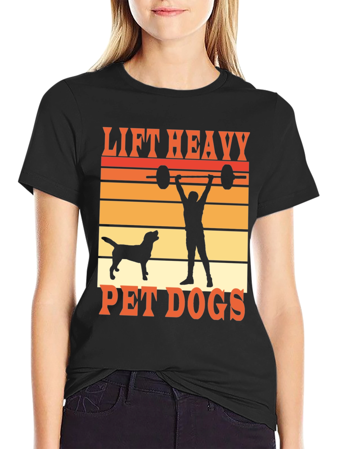 Camiseta Hombre: Levanta Pesado y Ama a tus Perros