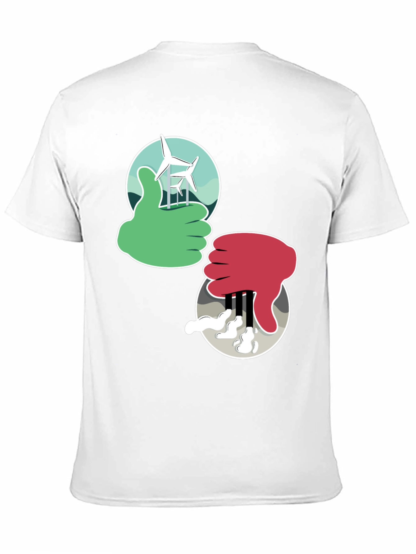 Camiseta Ecológica: Energías Limpias vs Contaminación