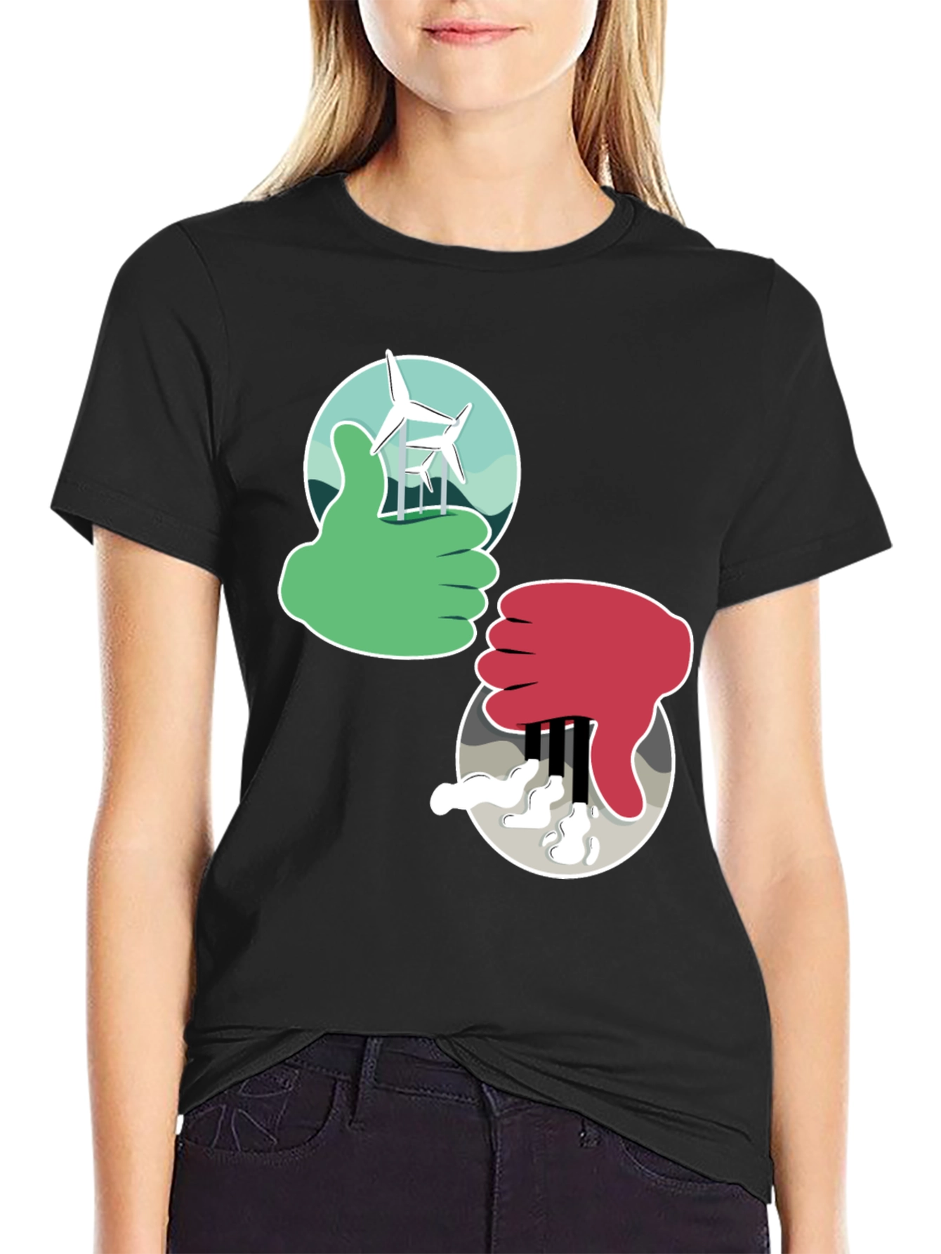 Camiseta Ecológica: Energías Limpias vs Contaminación