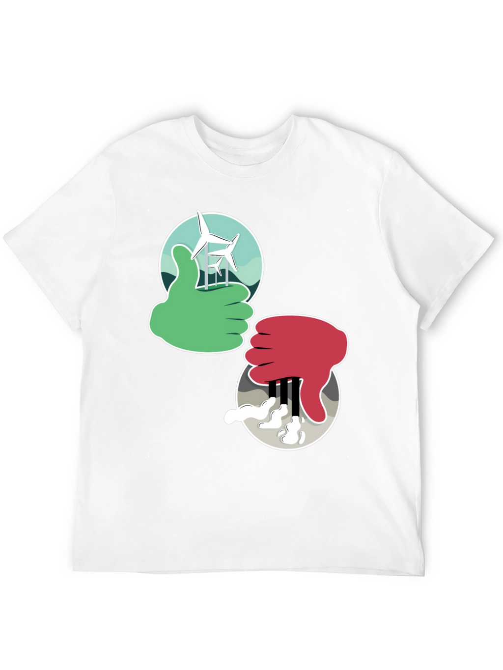 Camiseta Ecológica: Energías Limpias vs Contaminación