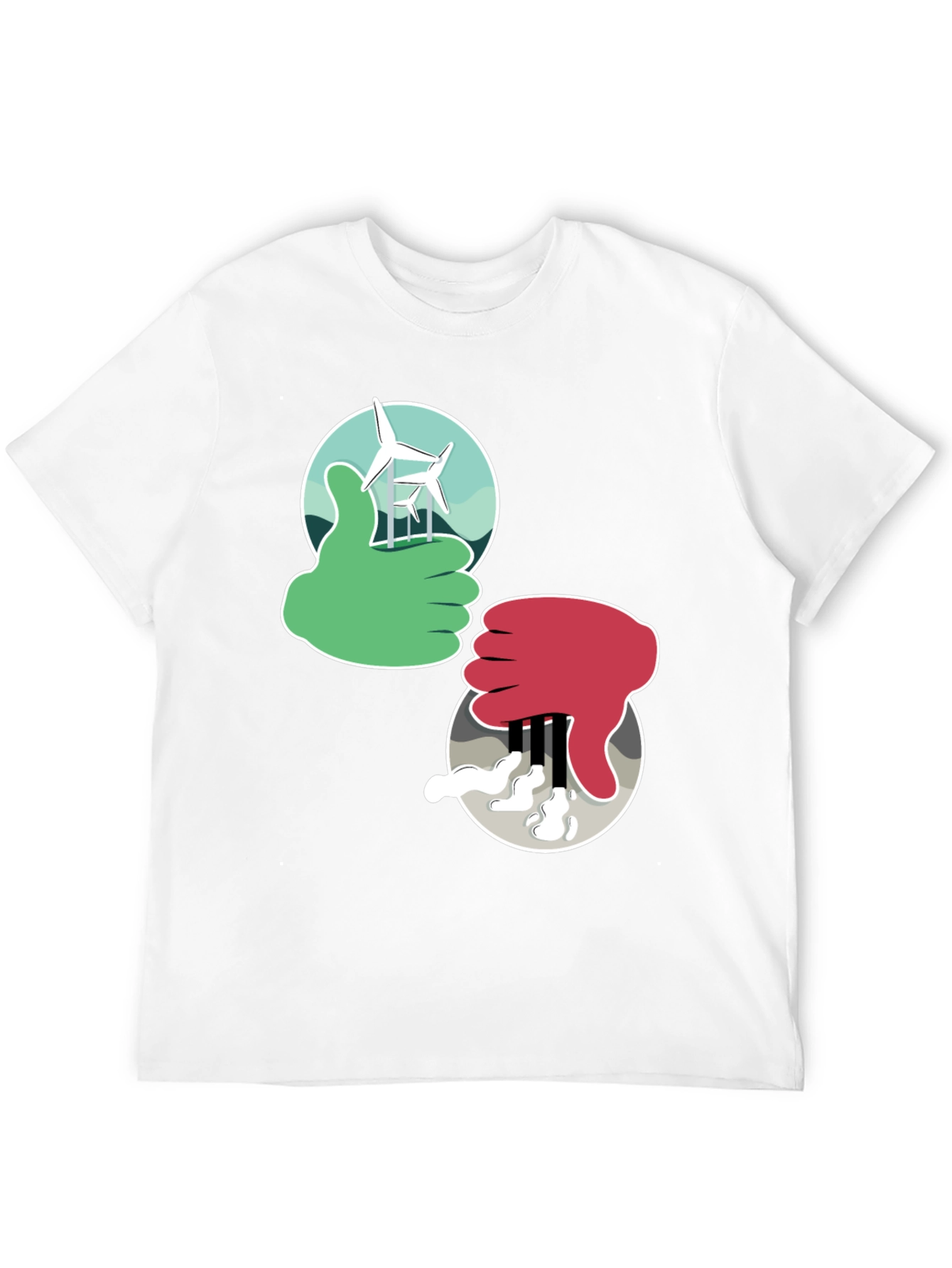 Camiseta Ecológica: Energías Limpias vs Contaminación
