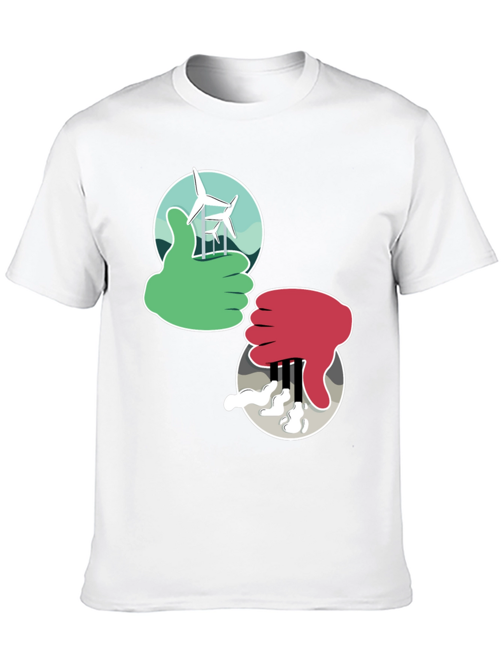 Camiseta Ecológica: Energías Limpias vs Contaminación