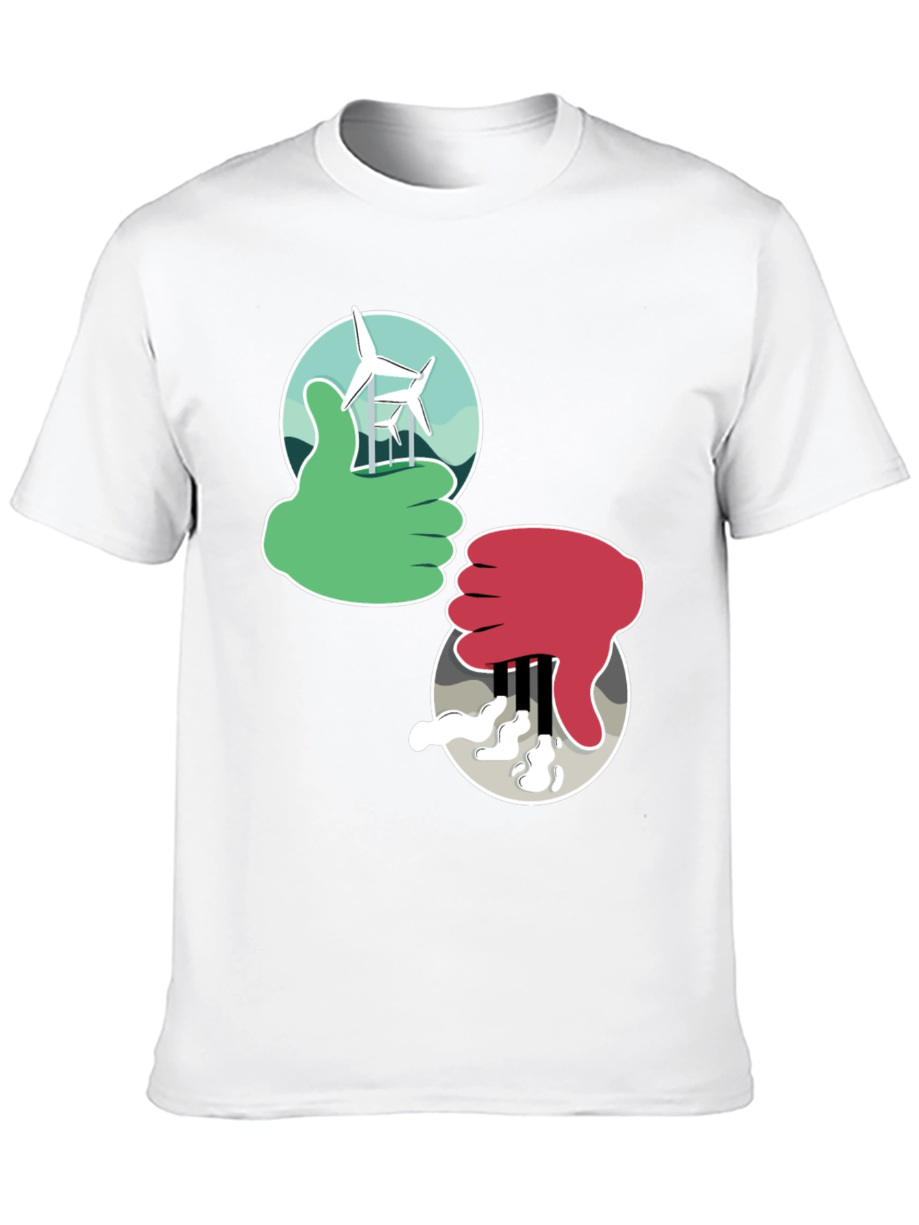 Camiseta Ecológica: Energías Limpias vs Contaminación