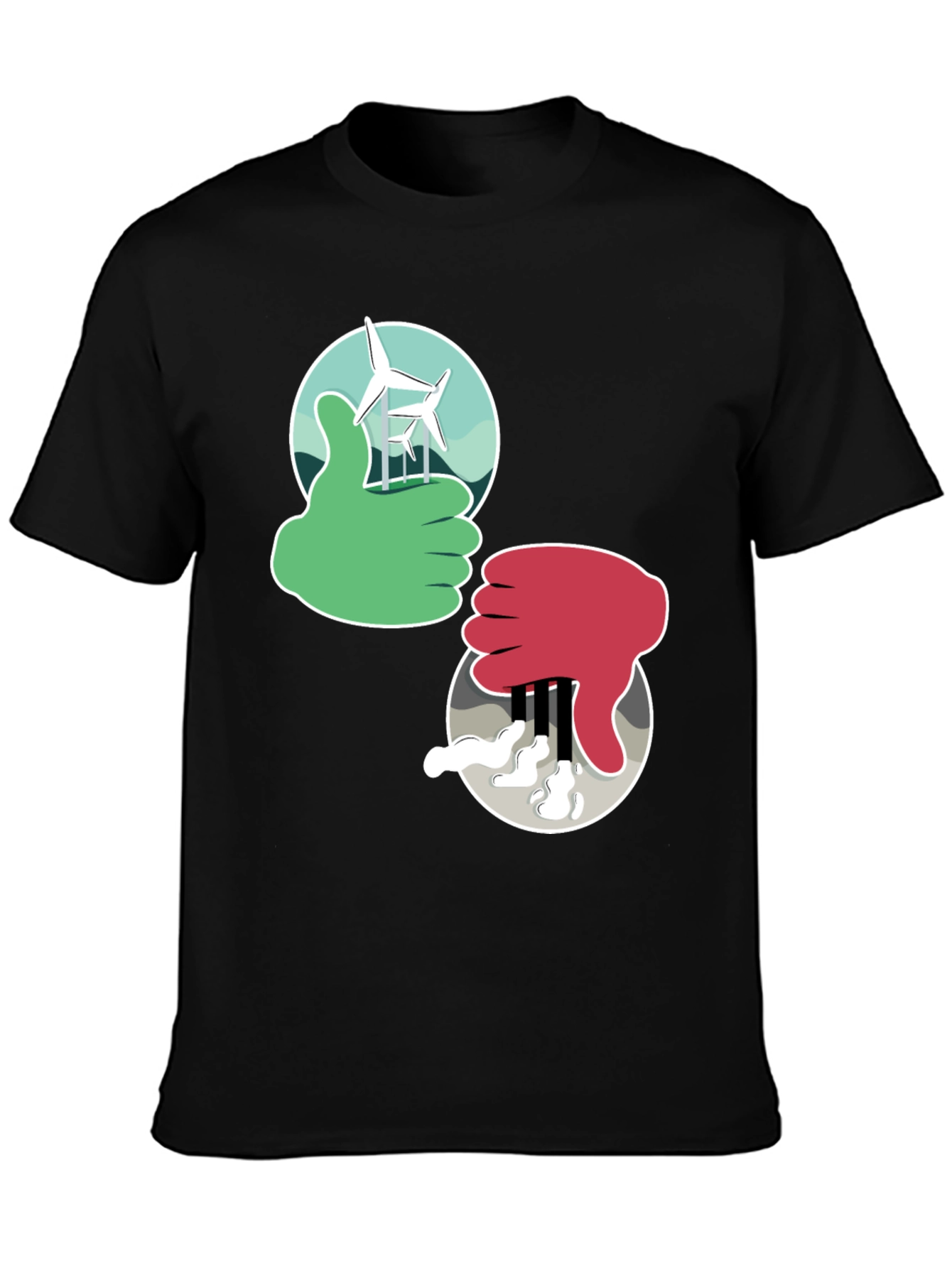 Camiseta Ecológica: Energías Limpias vs Contaminación