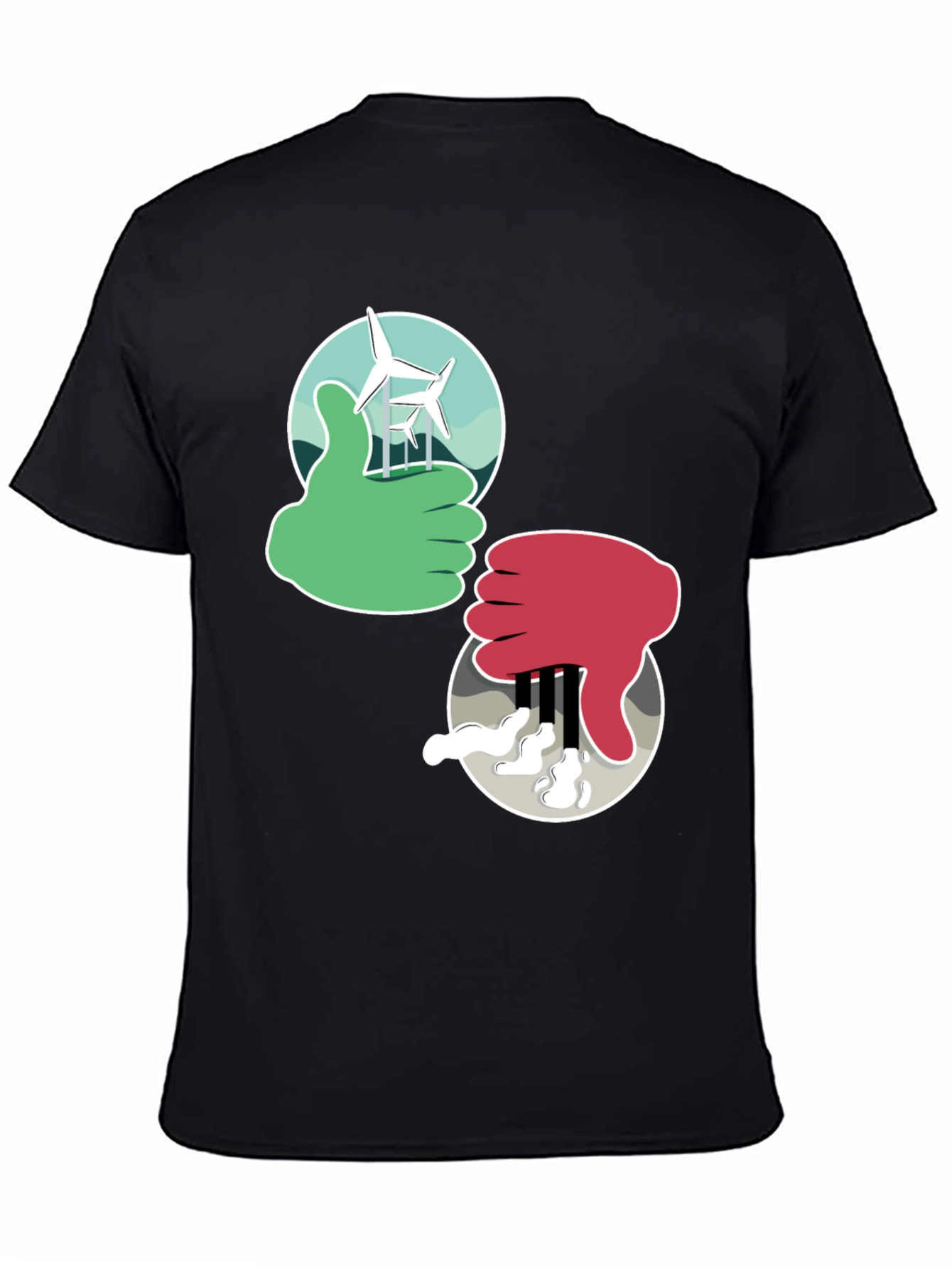 Camiseta Ecológica: Energías Limpias vs Contaminación