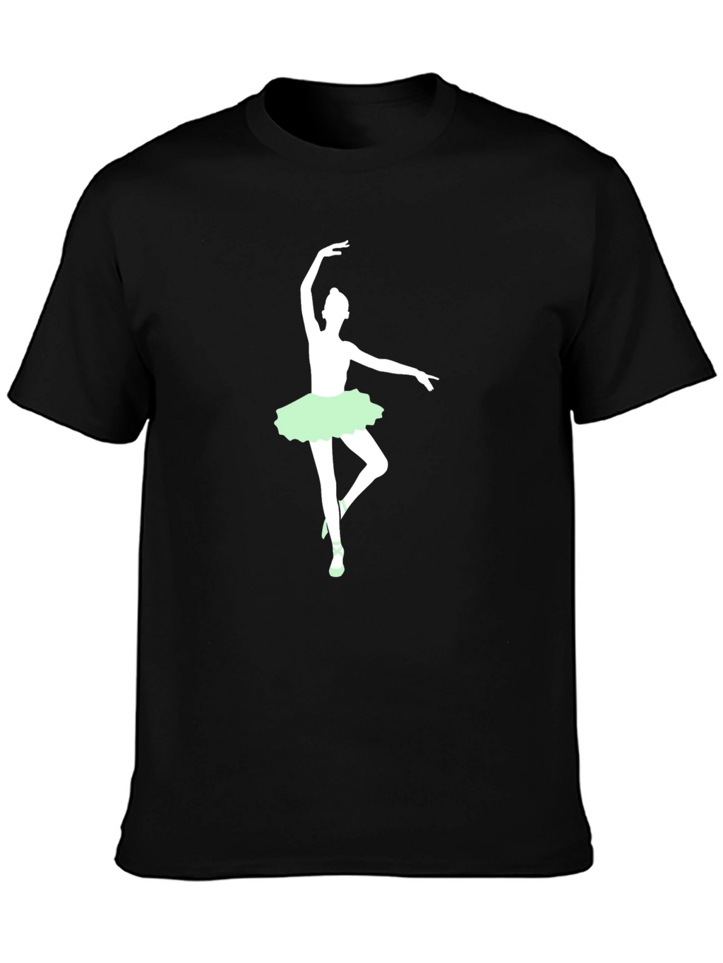 Camiseta Negra con Bailarina de Ballet
