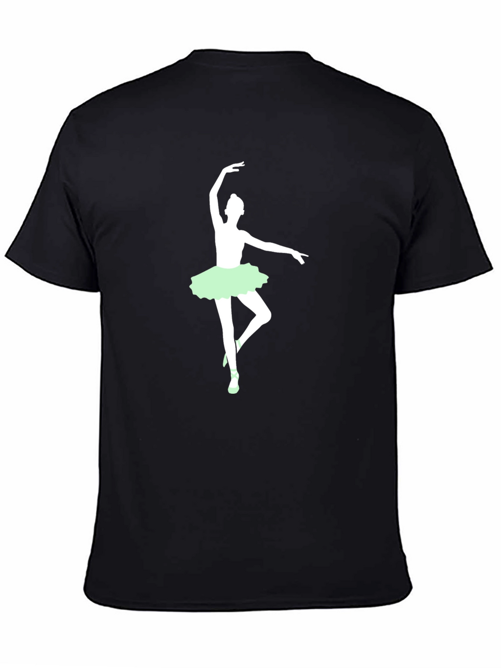 Camiseta Negra con Bailarina de Ballet