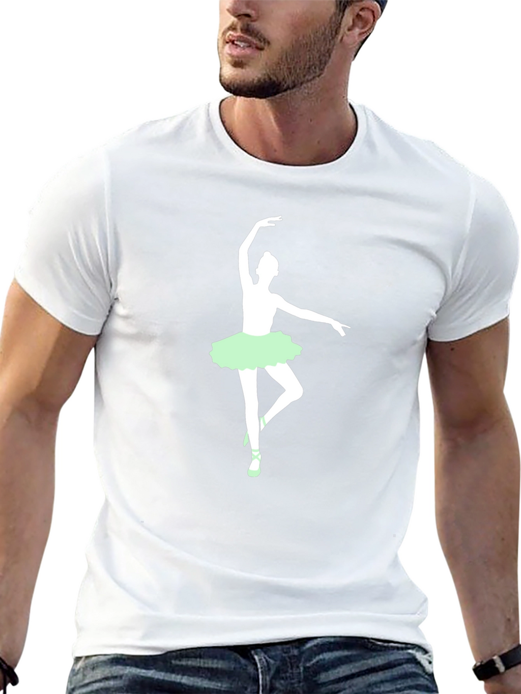 Camiseta Negra con Bailarina de Ballet