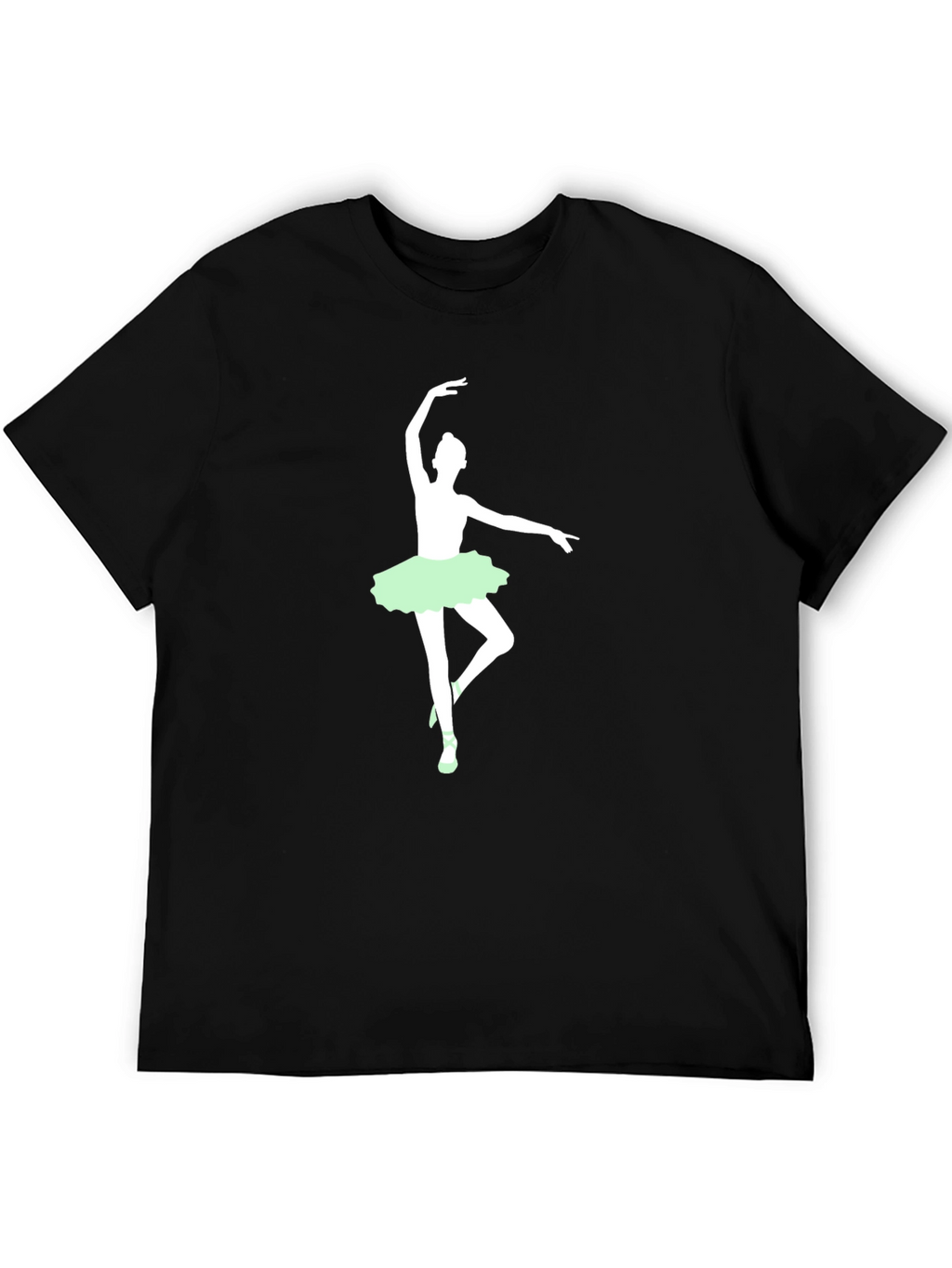 Camiseta Negra con Bailarina de Ballet
