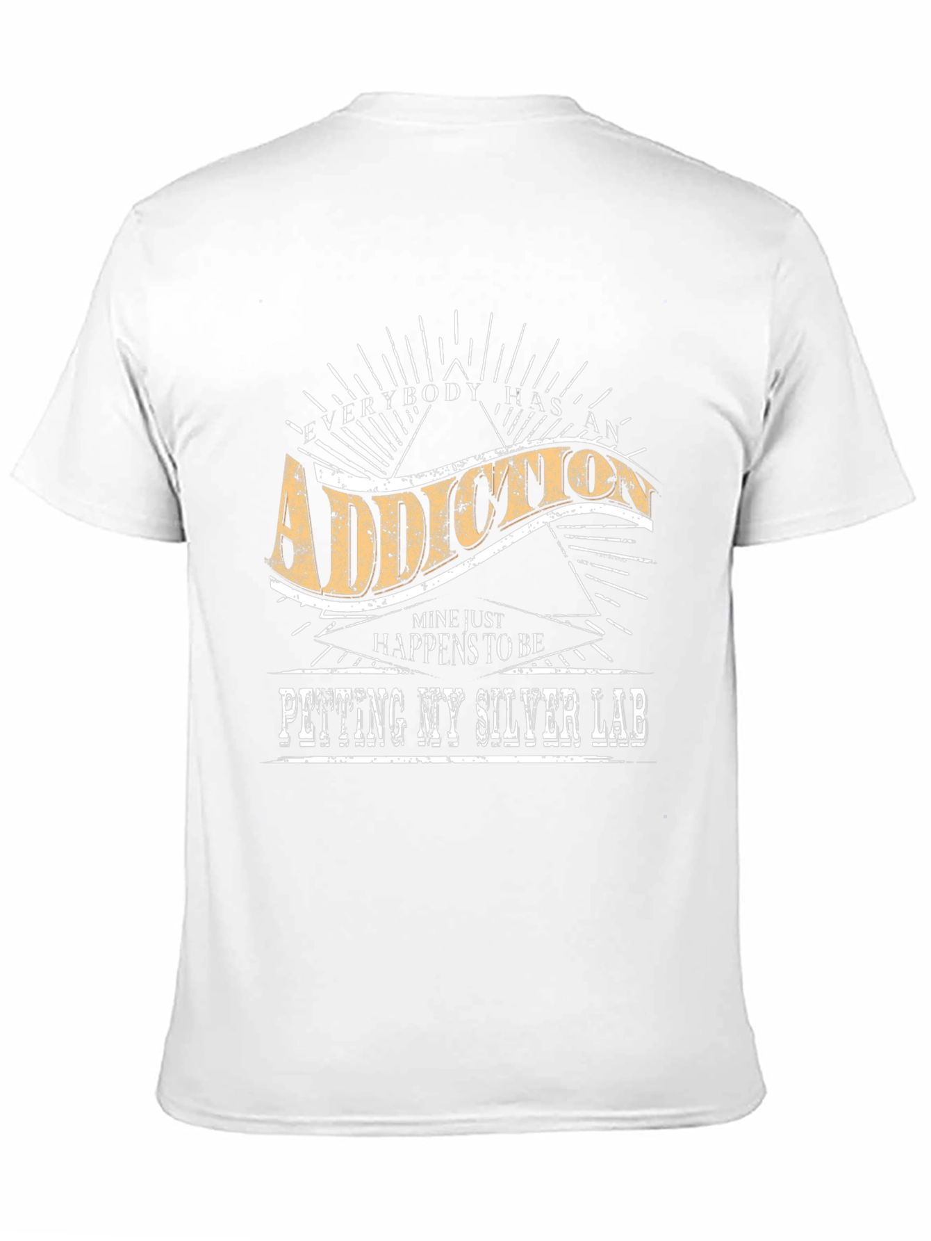 Camiseta Negra Adicción a Acariciar mi Silver Lab