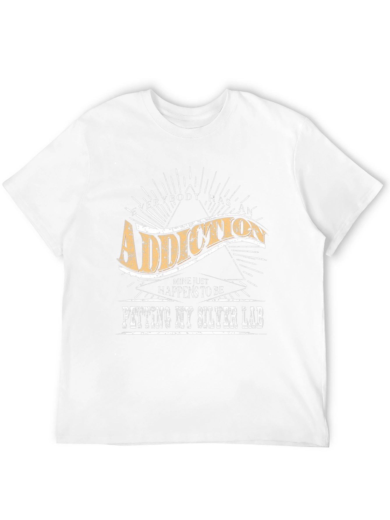 Camiseta Negra Adicción a Acariciar mi Silver Lab