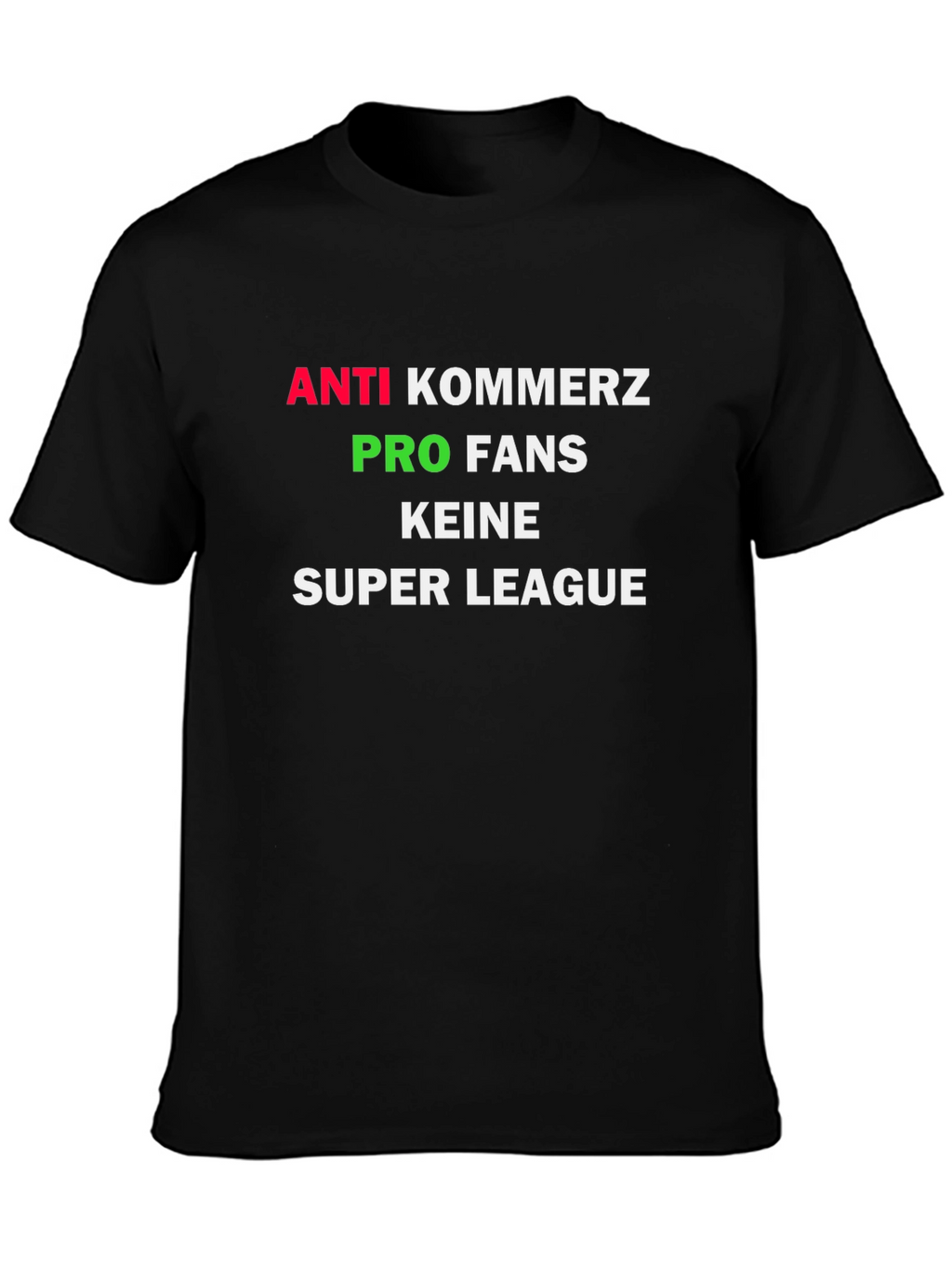 Camiseta Negra Anti-Comercio Pro Fans Super League