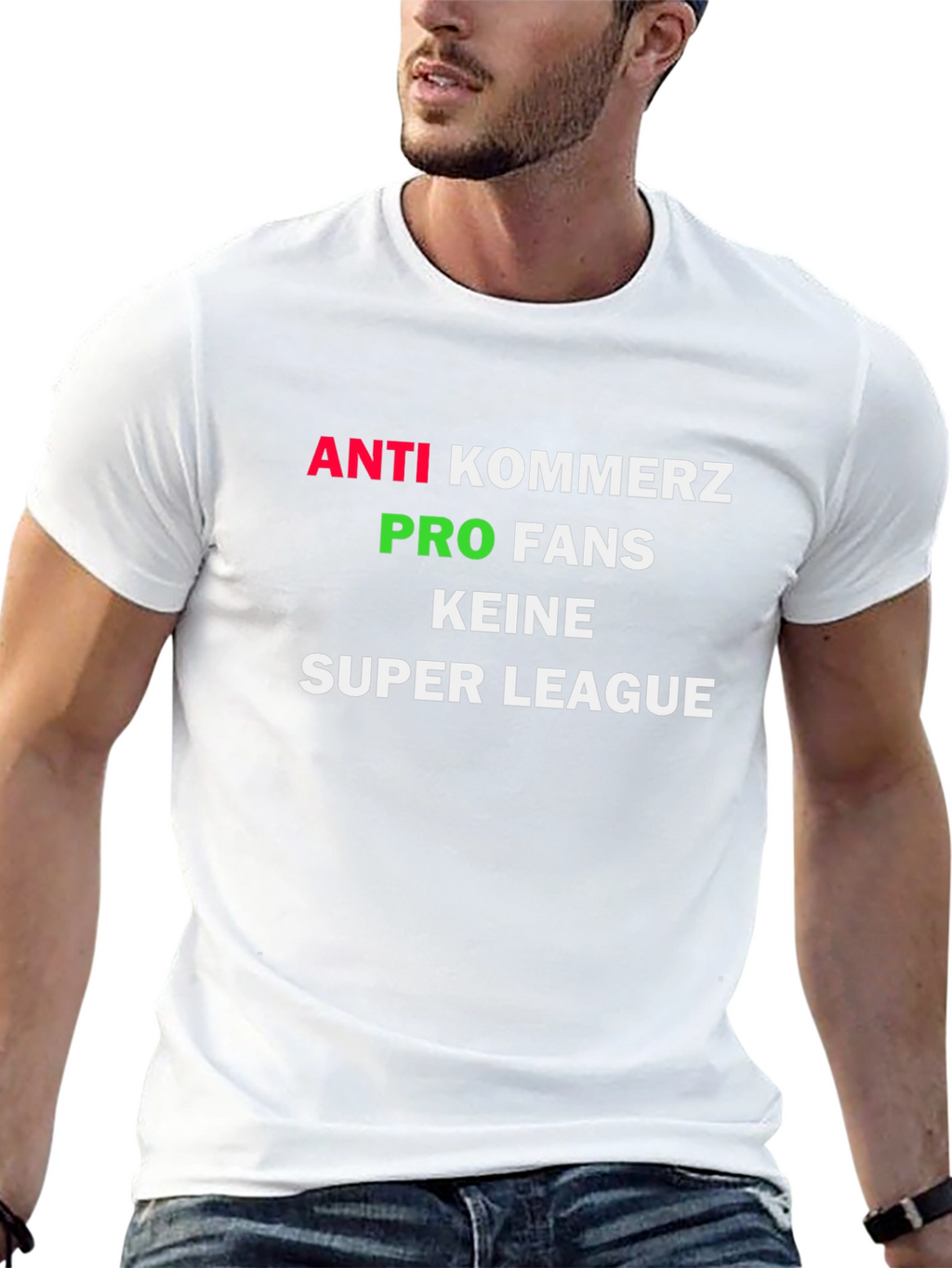 Camiseta Negra Anti-Comercio Pro Fans Super League