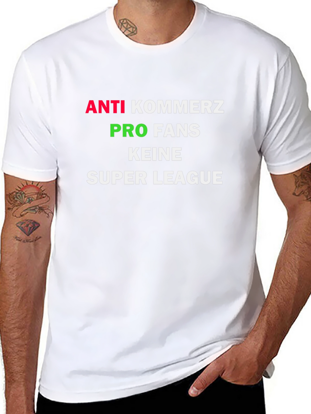 Camiseta Negra Anti-Comercio Pro Fans Super League