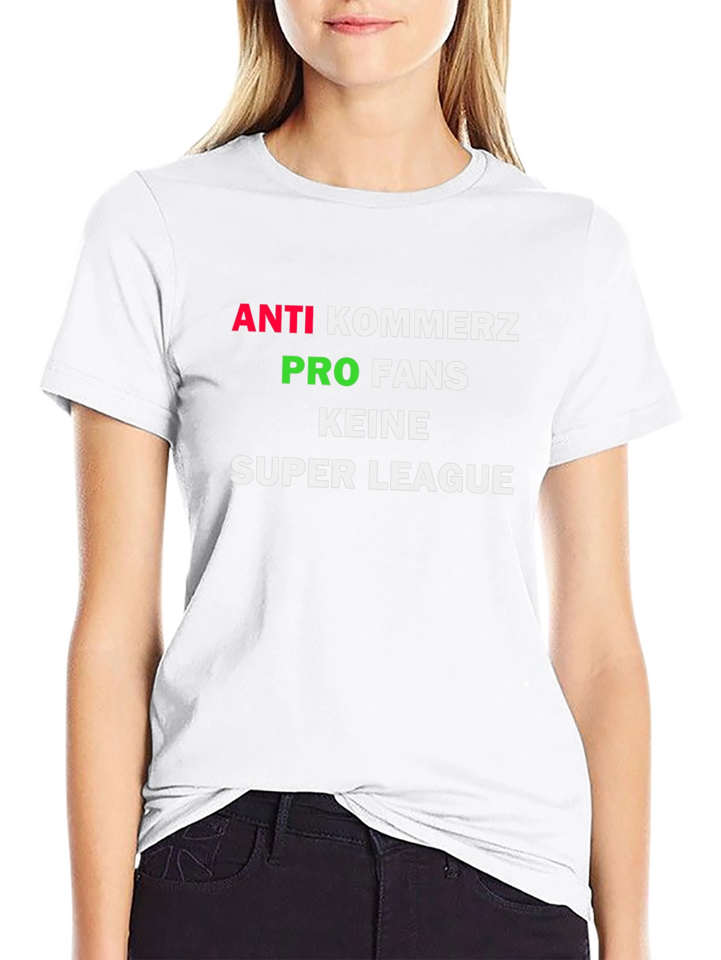 Camiseta Negra Anti-Comercio Pro Fans Super League