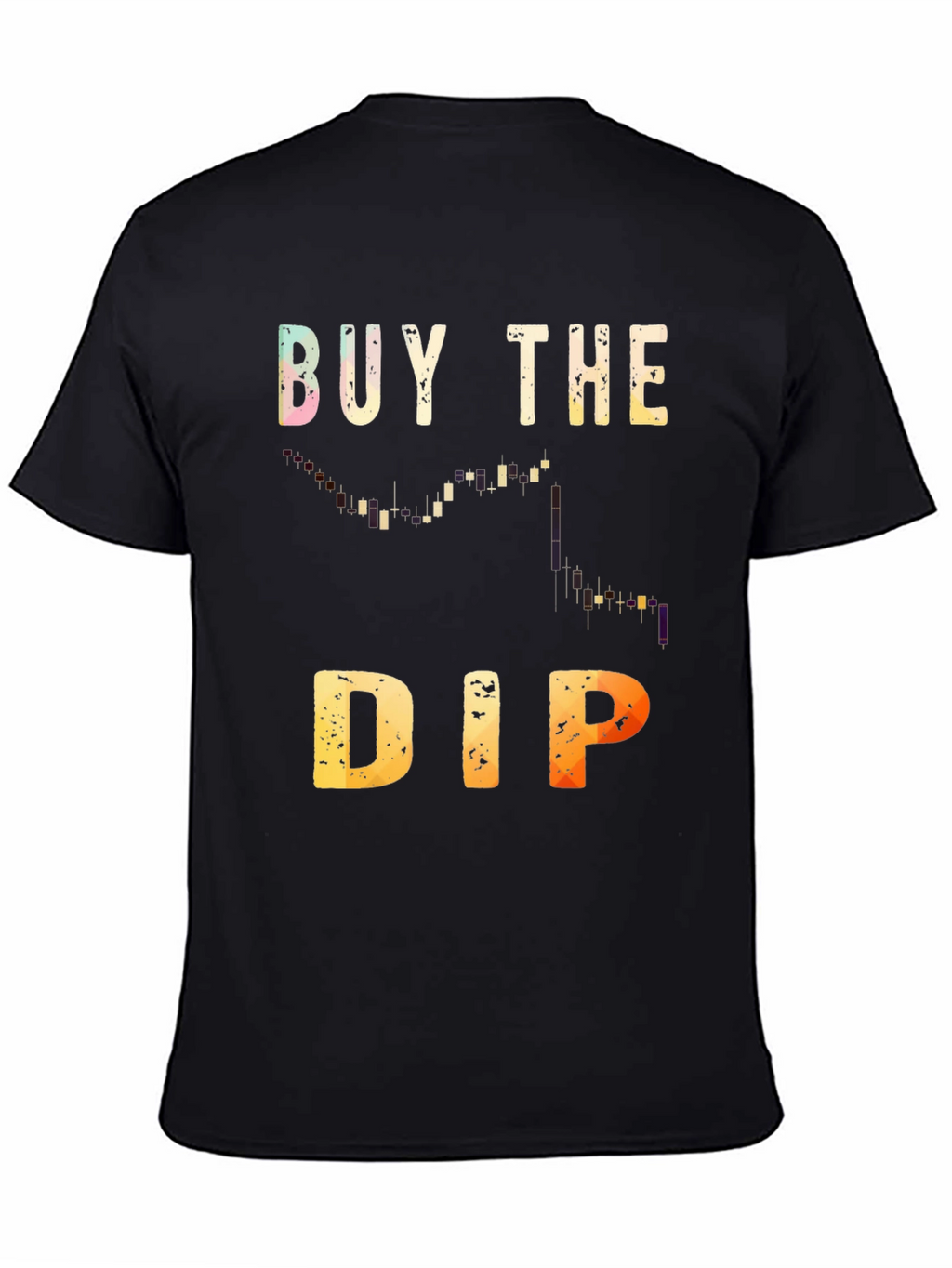 Camiseta Negra Buy the Dip Trading Inversión