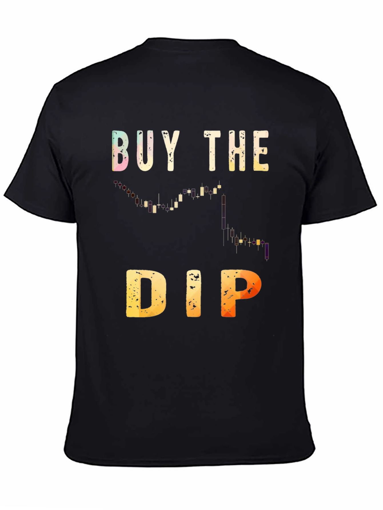 Camiseta Negra Buy the Dip Trading Inversión