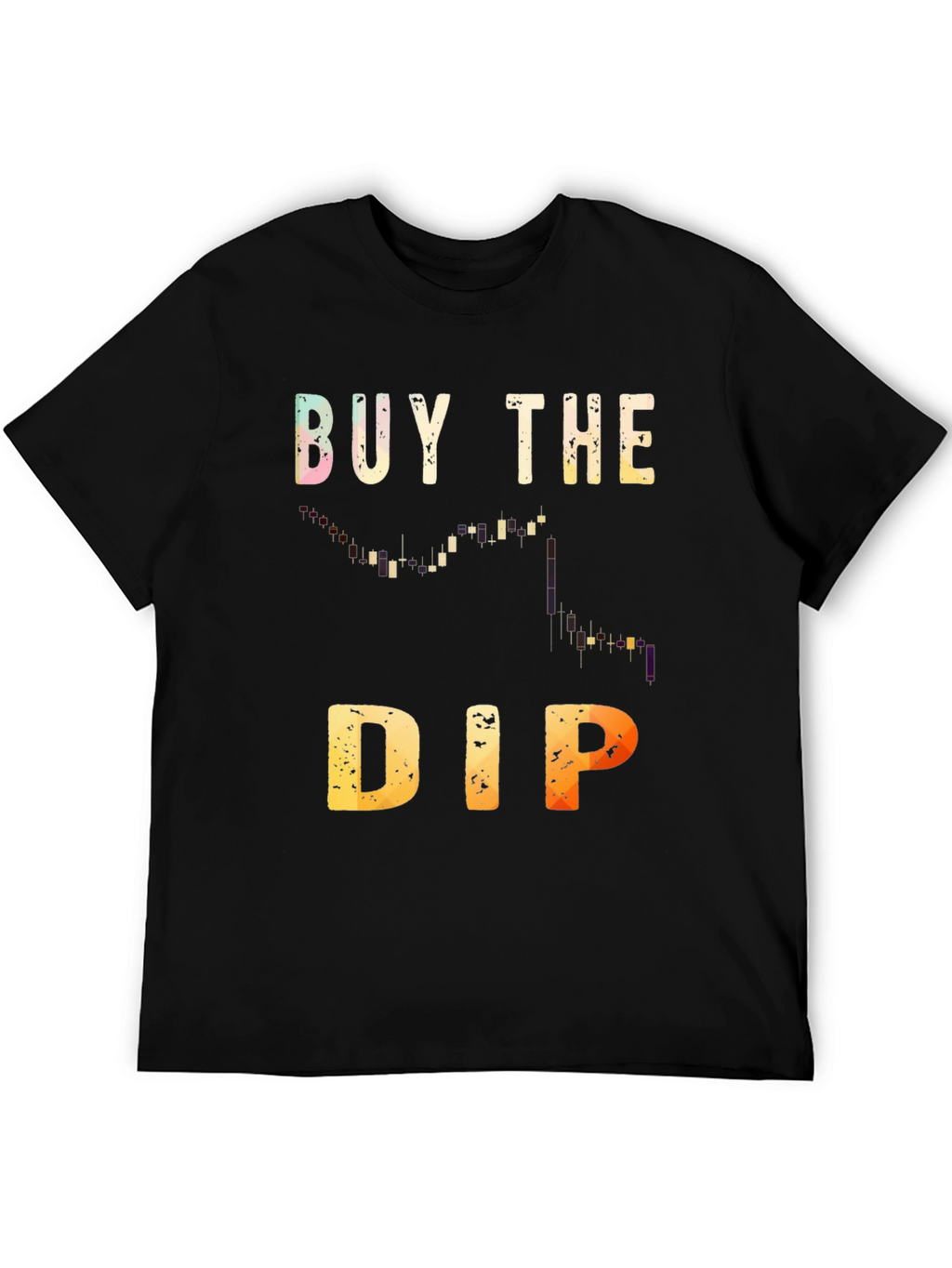 Camiseta Negra Buy the Dip Trading Inversión
