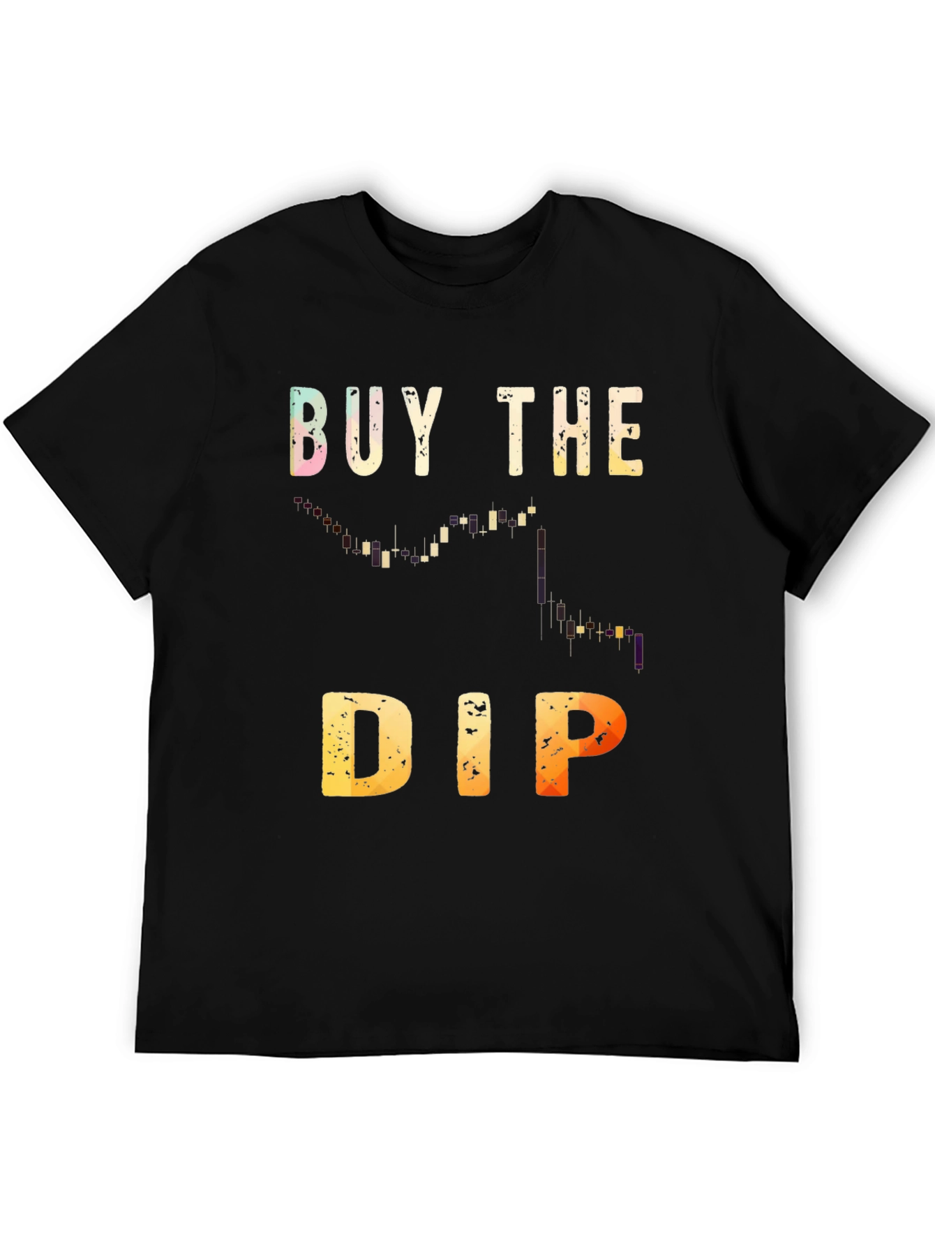Camiseta Negra Buy the Dip Trading Inversión