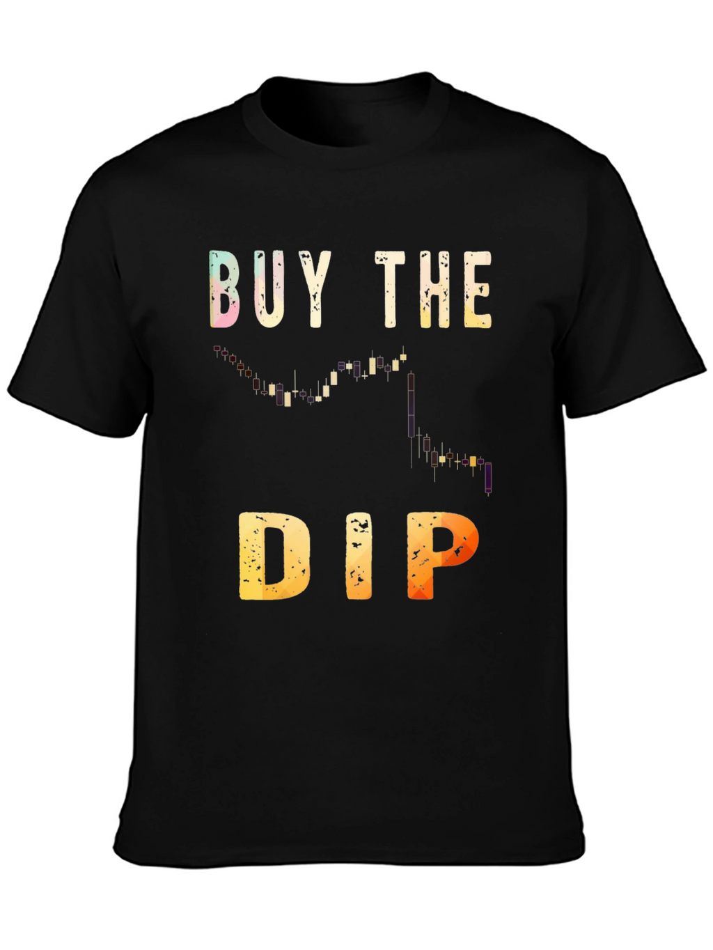 Camiseta Negra Buy the Dip Trading Inversión