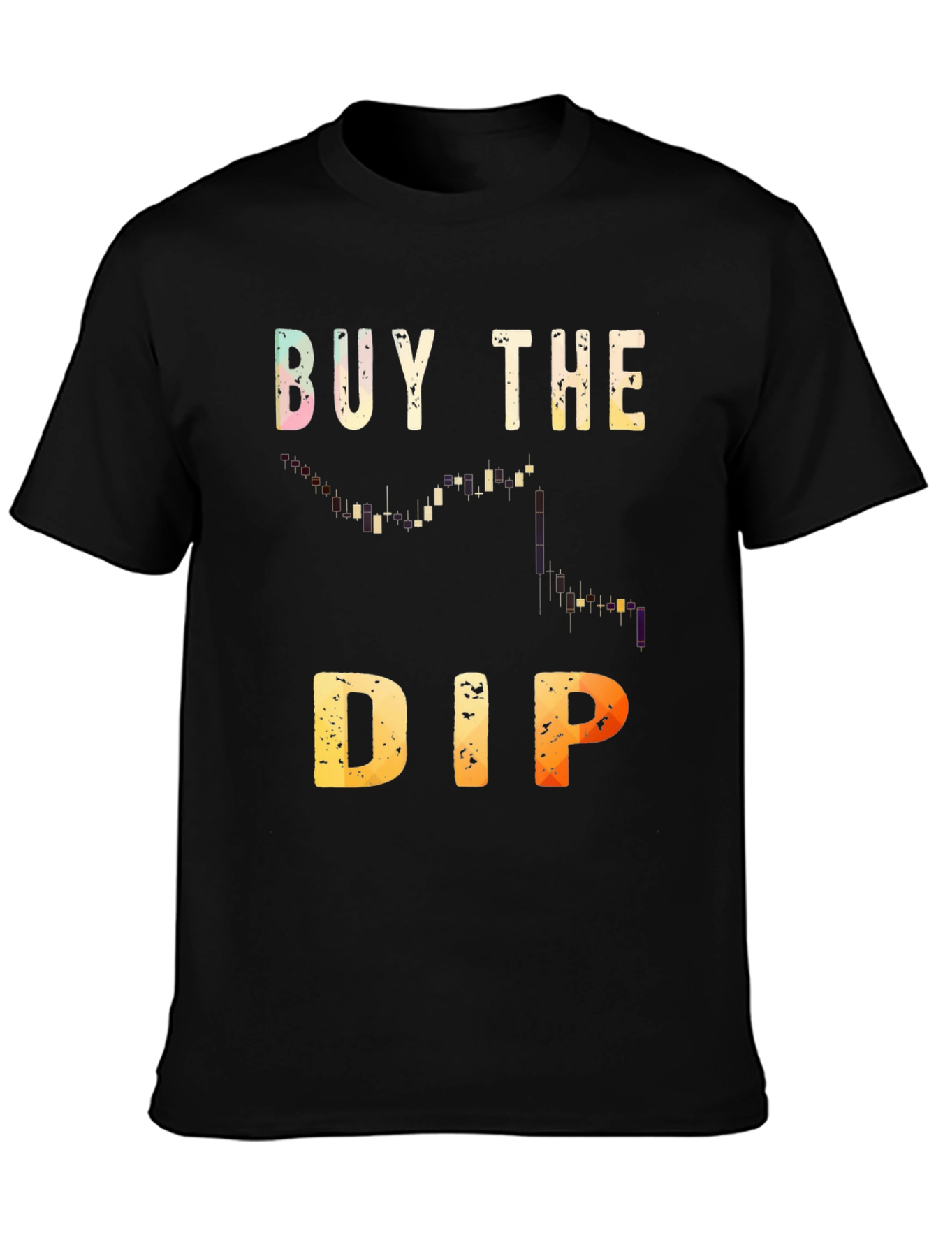 Camiseta Negra Buy the Dip Trading Inversión