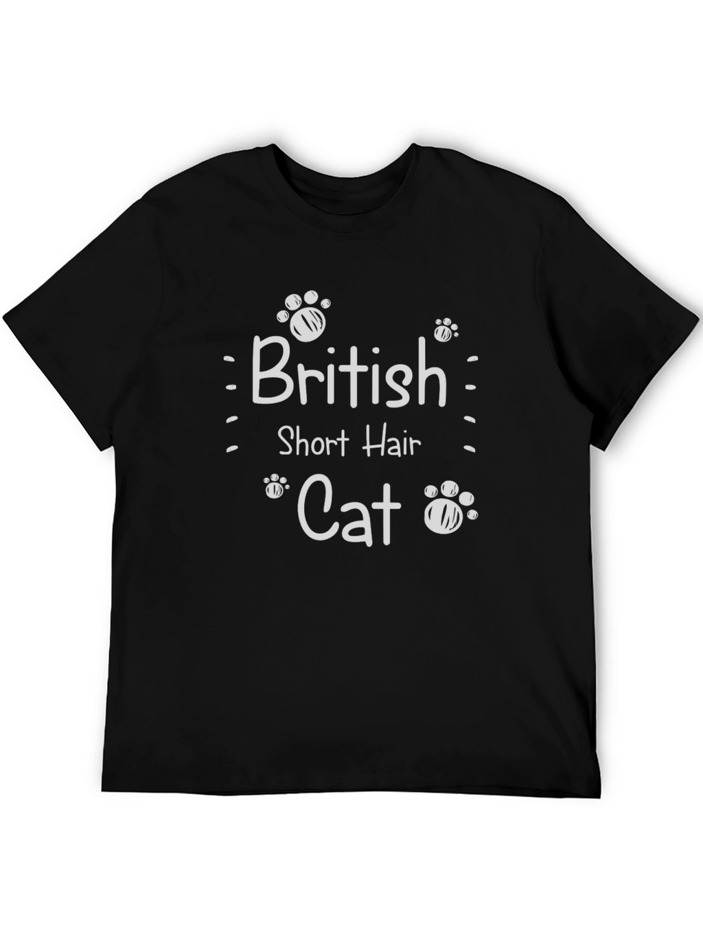 Camiseta Negra British Short Hair Cat