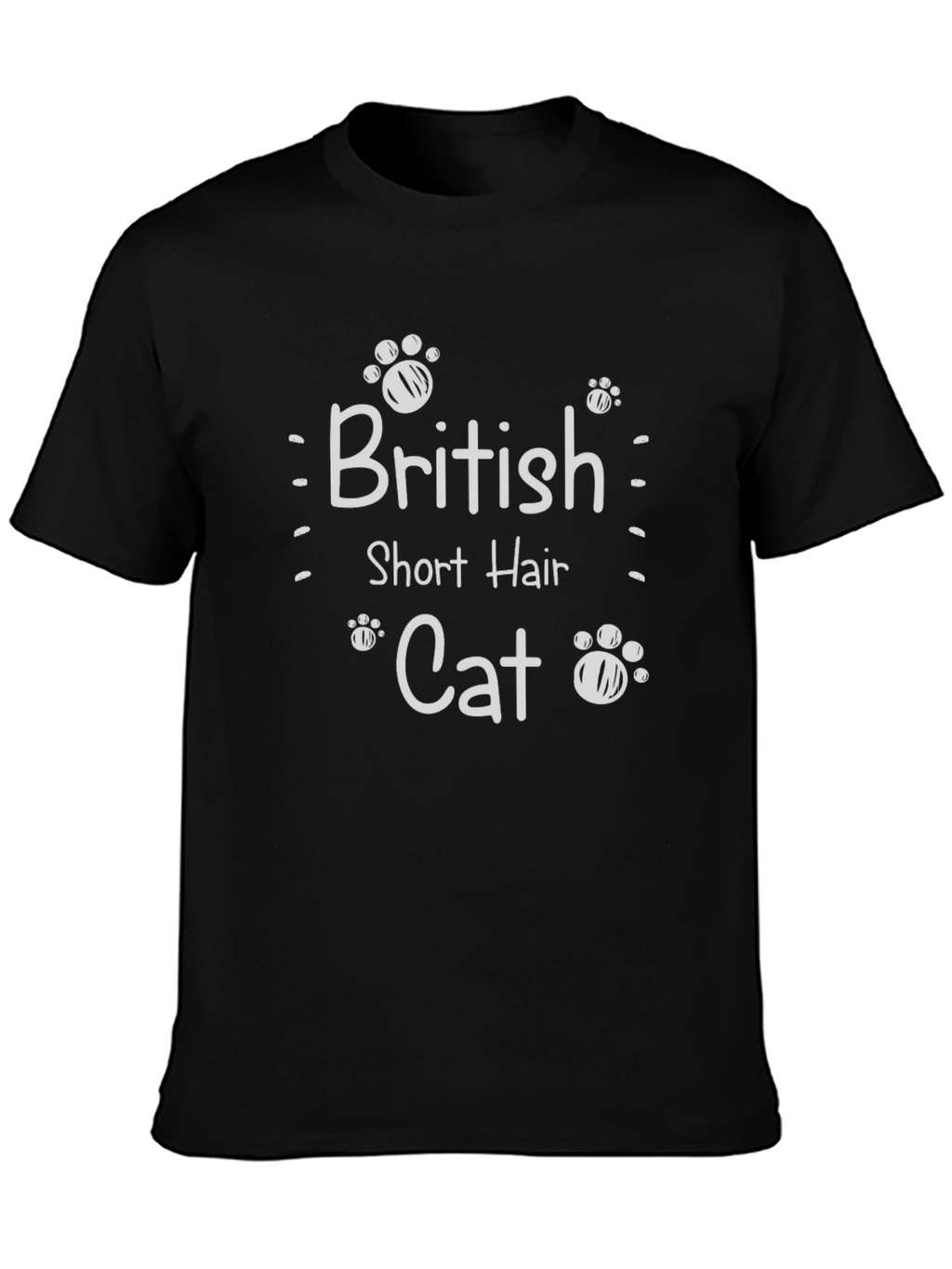 Camiseta Negra British Short Hair Cat