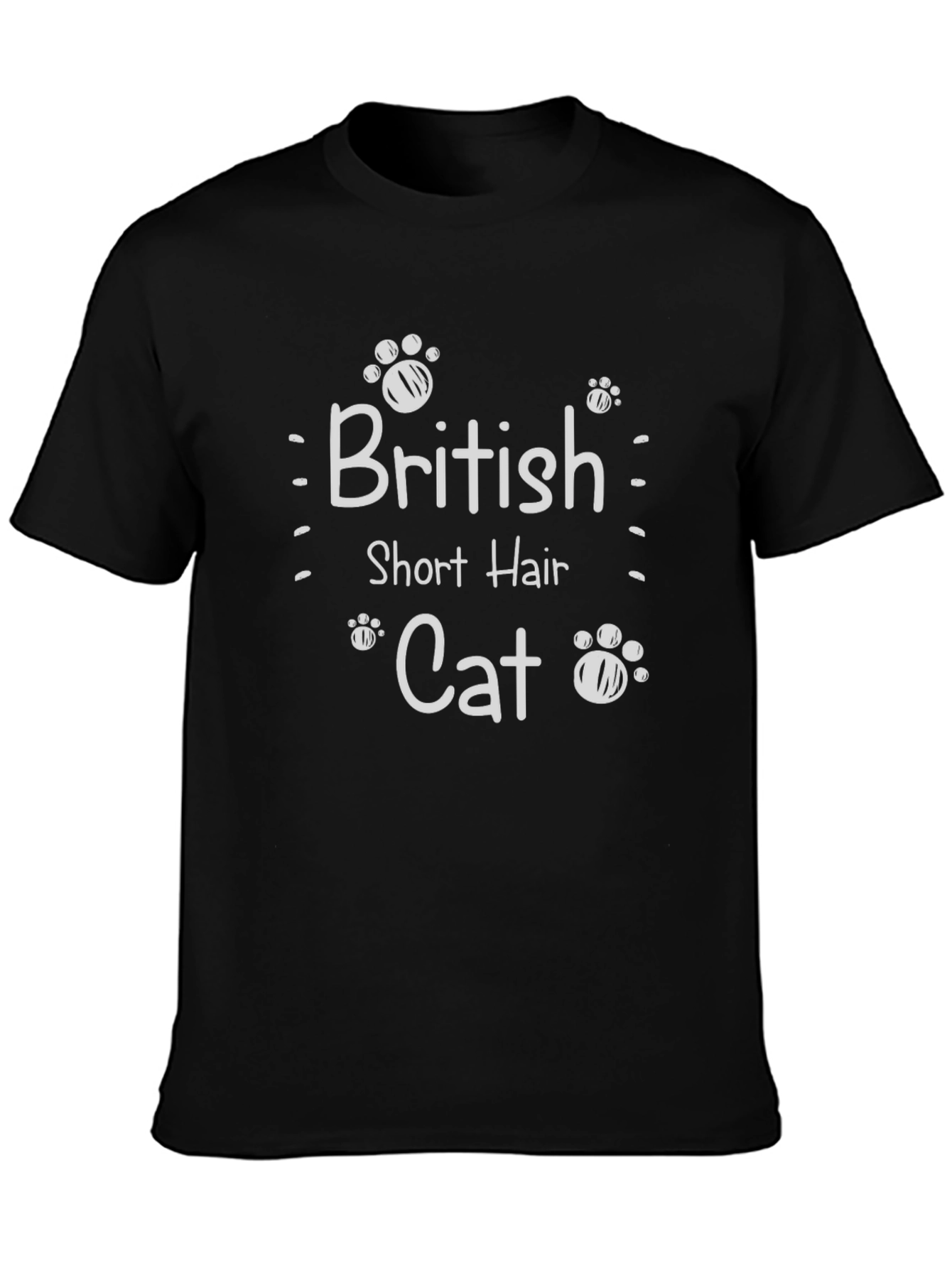 Camiseta Negra British Short Hair Cat