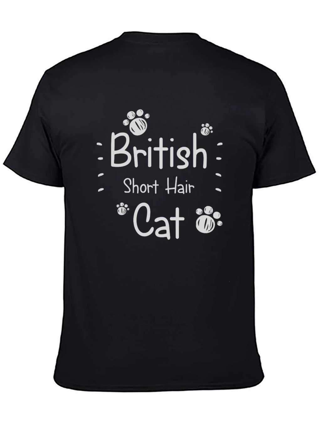 Camiseta Negra British Short Hair Cat