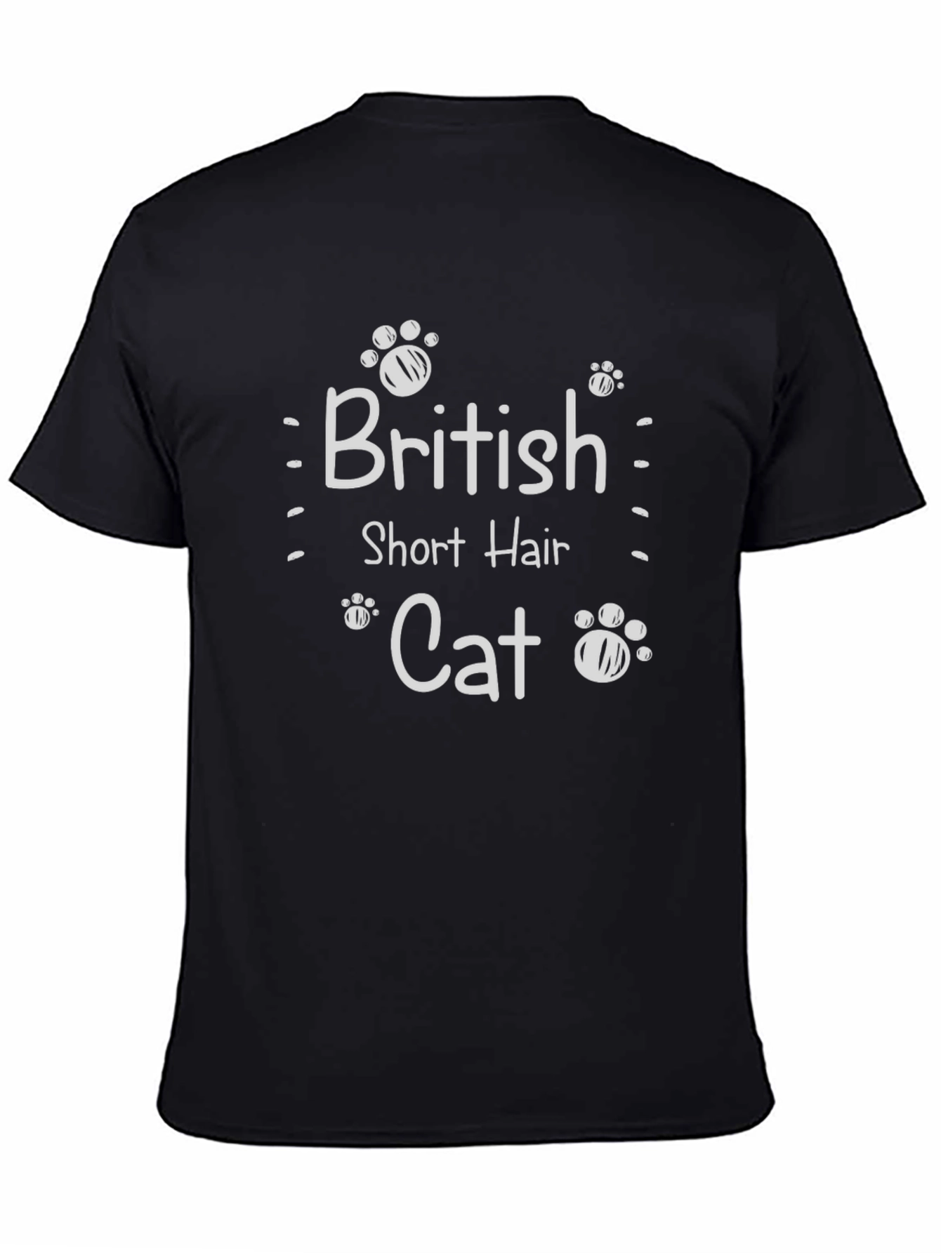 Camiseta Negra British Short Hair Cat
