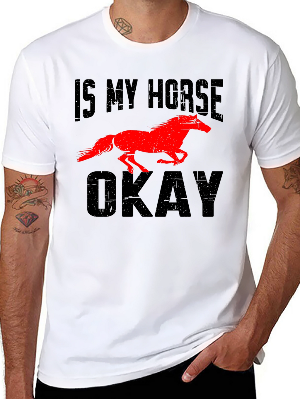Camiseta Hombre ¿Mi Caballo Está Bien?