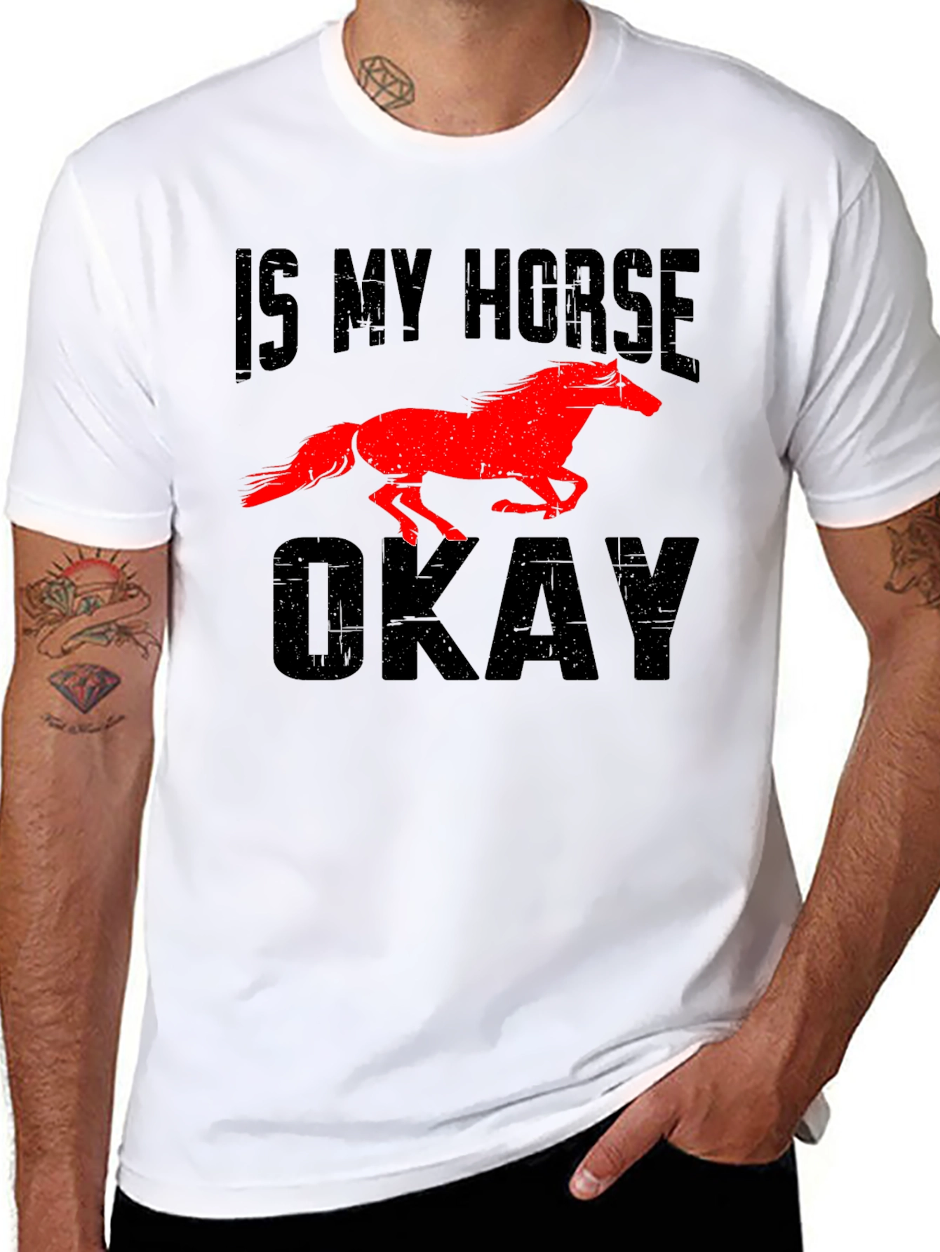 Camiseta Hombre ¿Mi Caballo Está Bien?
