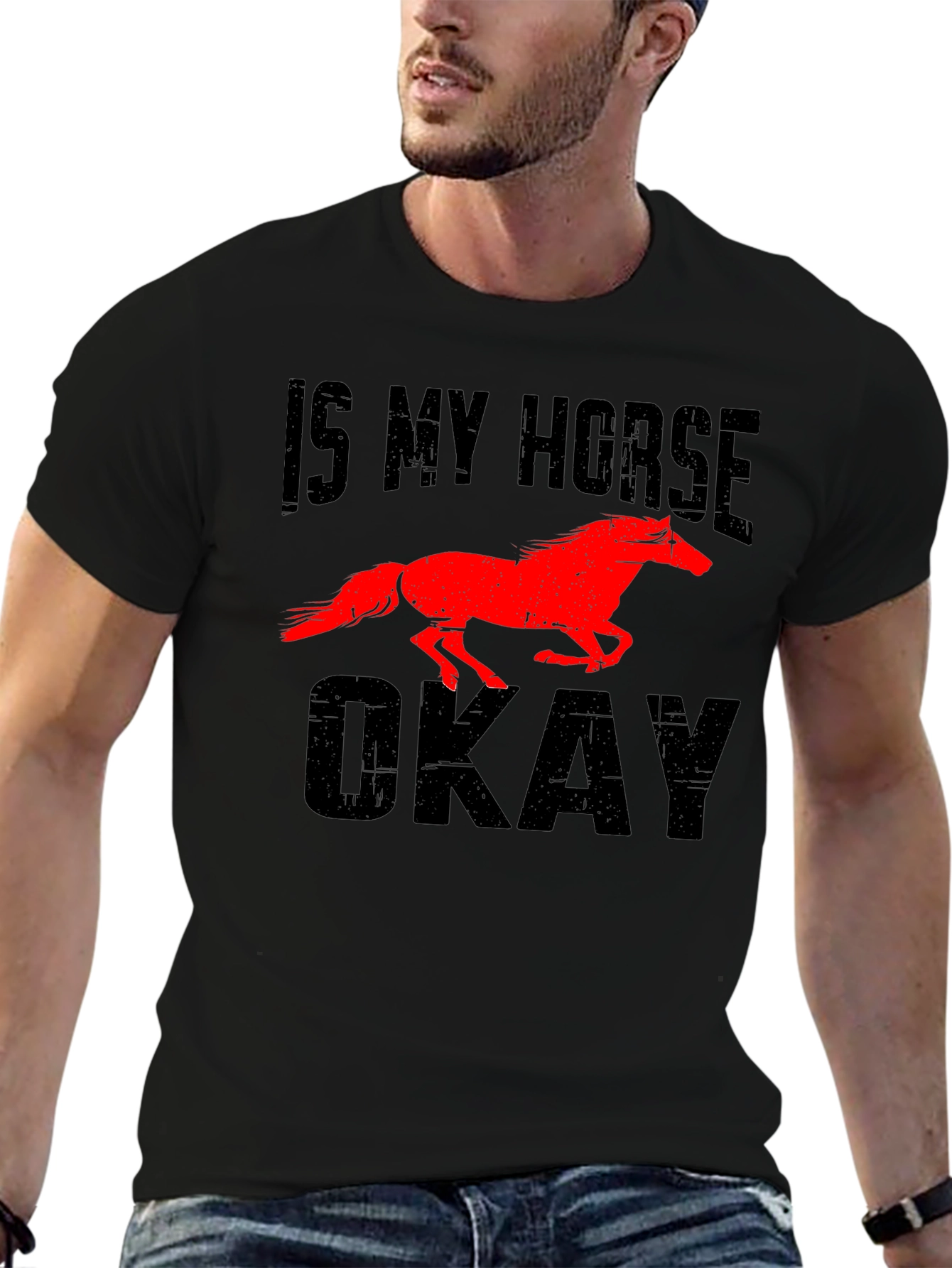 Camiseta Hombre ¿Mi Caballo Está Bien?