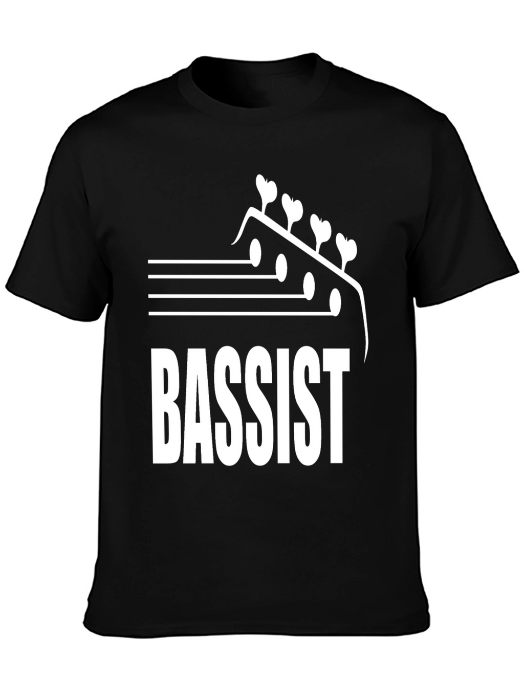 Camiseta Negra Bajista - Diseño Musical Único