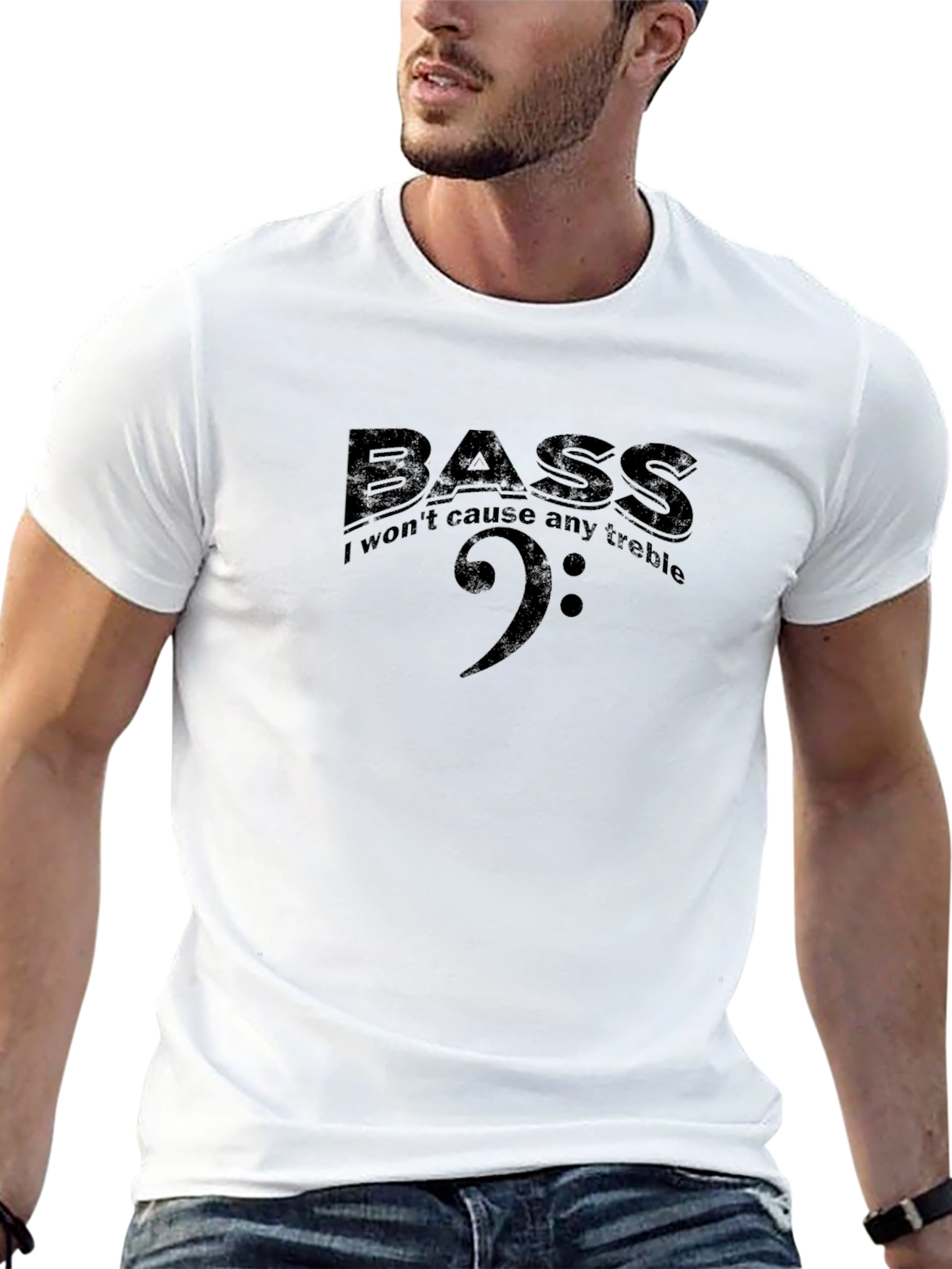 Camiseta Negra Bass I wont cause any treble