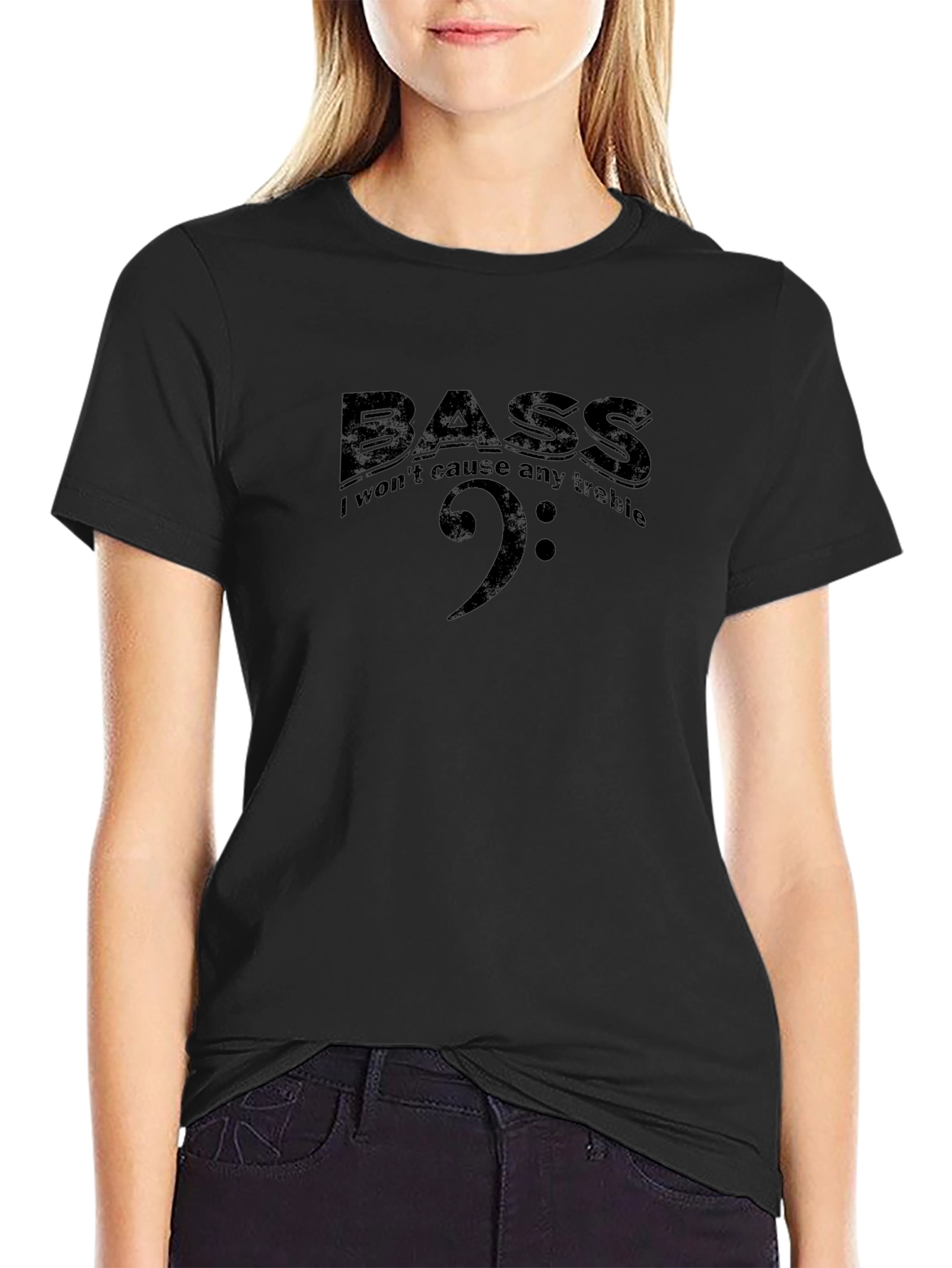 Camiseta Negra Bass I wont cause any treble