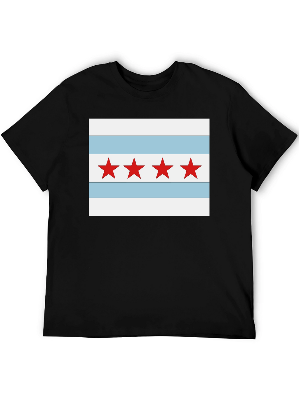 Camiseta Negra con Diseño Chicago